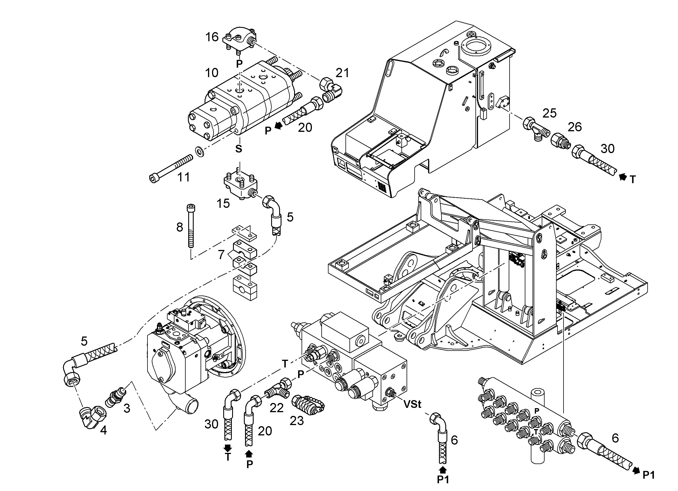 НАСОС ШЕСТЕРЕННЫЙ 10222676 LIEBHERR
