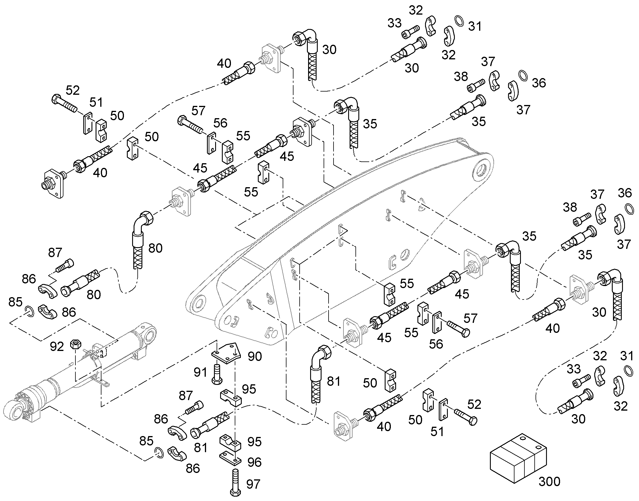 ПРОМЕЖУТОЧНАЯ ПЛАНКА 9595067 LIEBHERR
