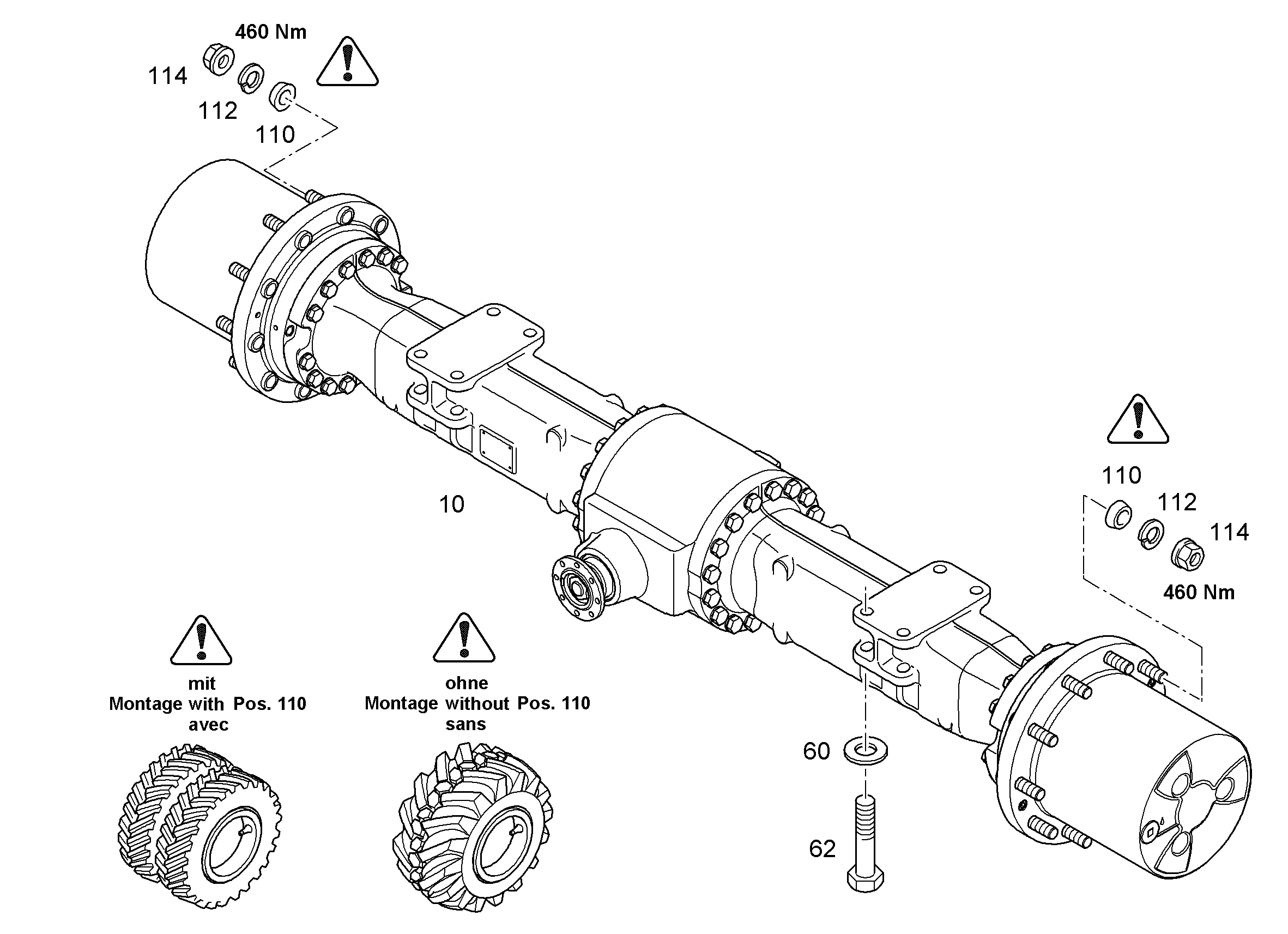 ОСЬ НЕПОДВИЖНАЯ 10292835 LIEBHERR