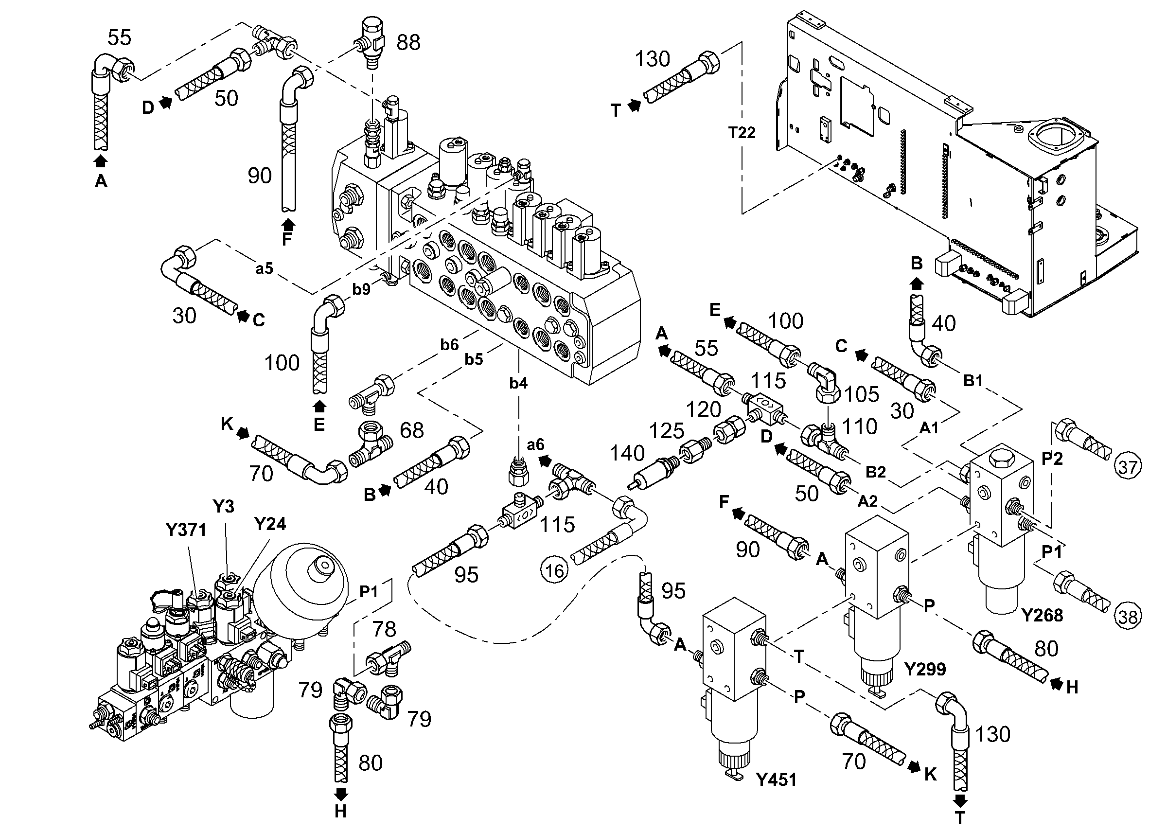 ШЛАНГ 8X700 5604431 LIEBHERR