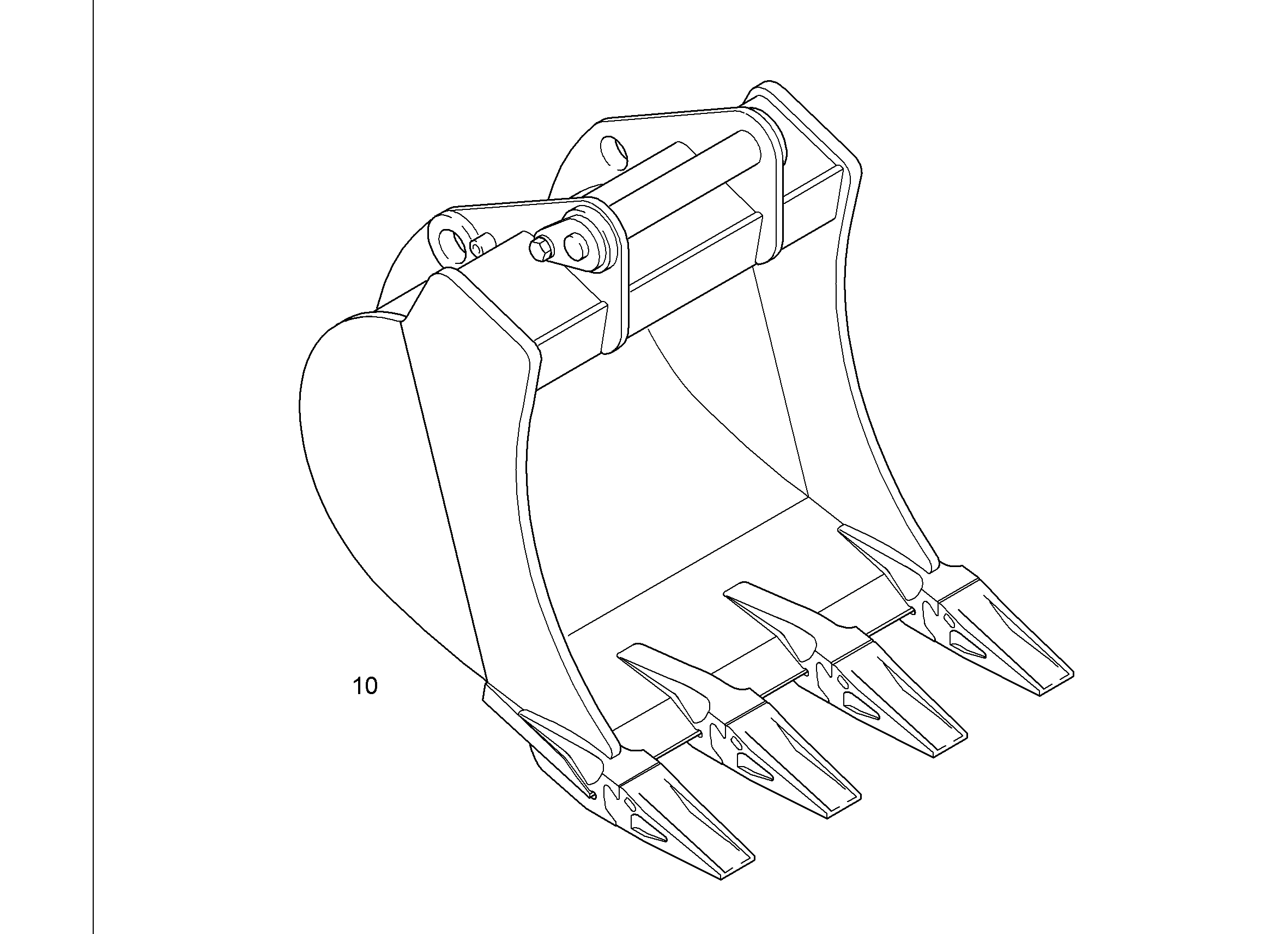ЛОПАТА ОБРАТНАЯ 850mm 0,5m³ 9600742 LIEBHERR