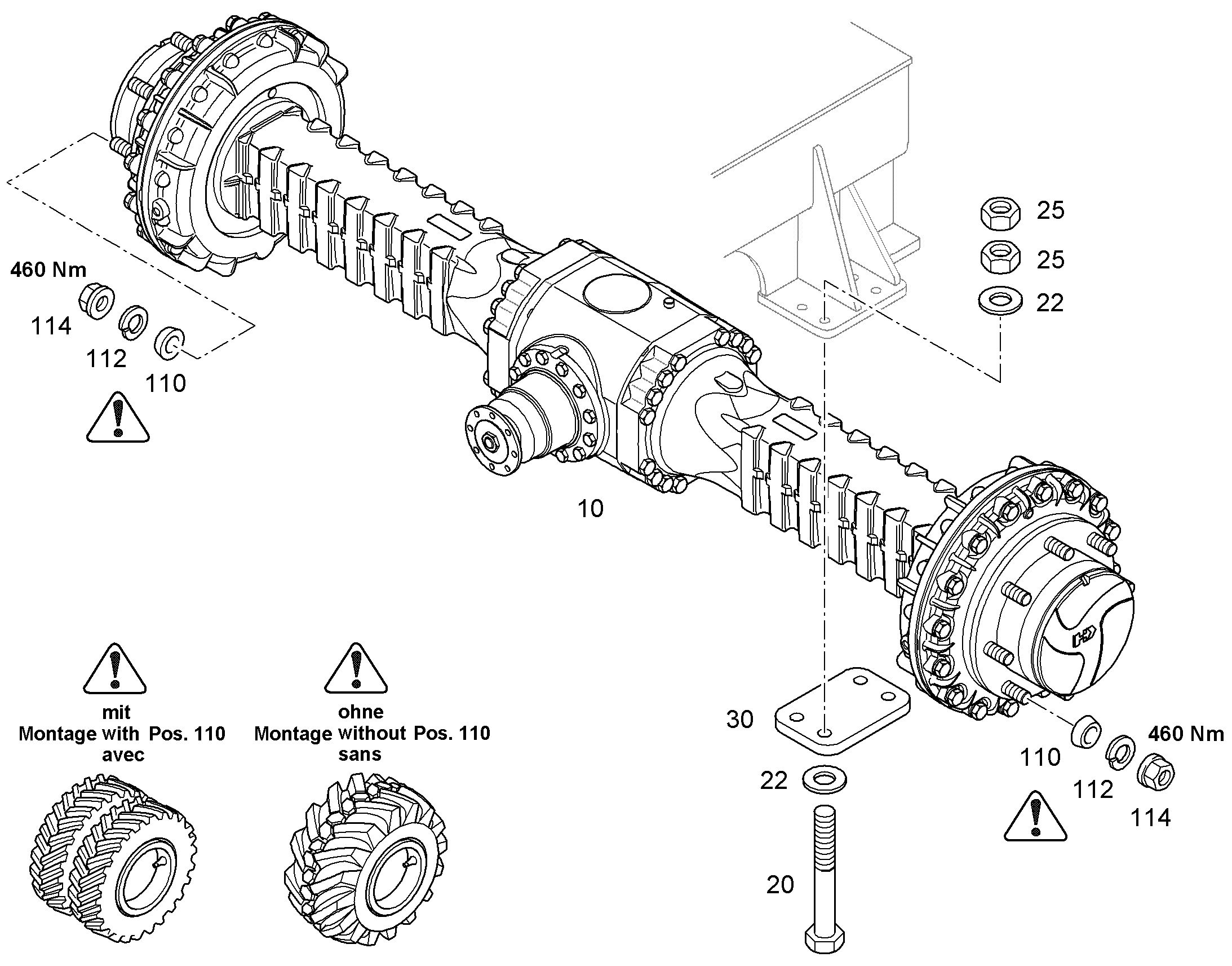 ОСЬ САТЕЛЛИТА НЕПОДВИЖНАЯ 162/63 10465681 LIEBHERR