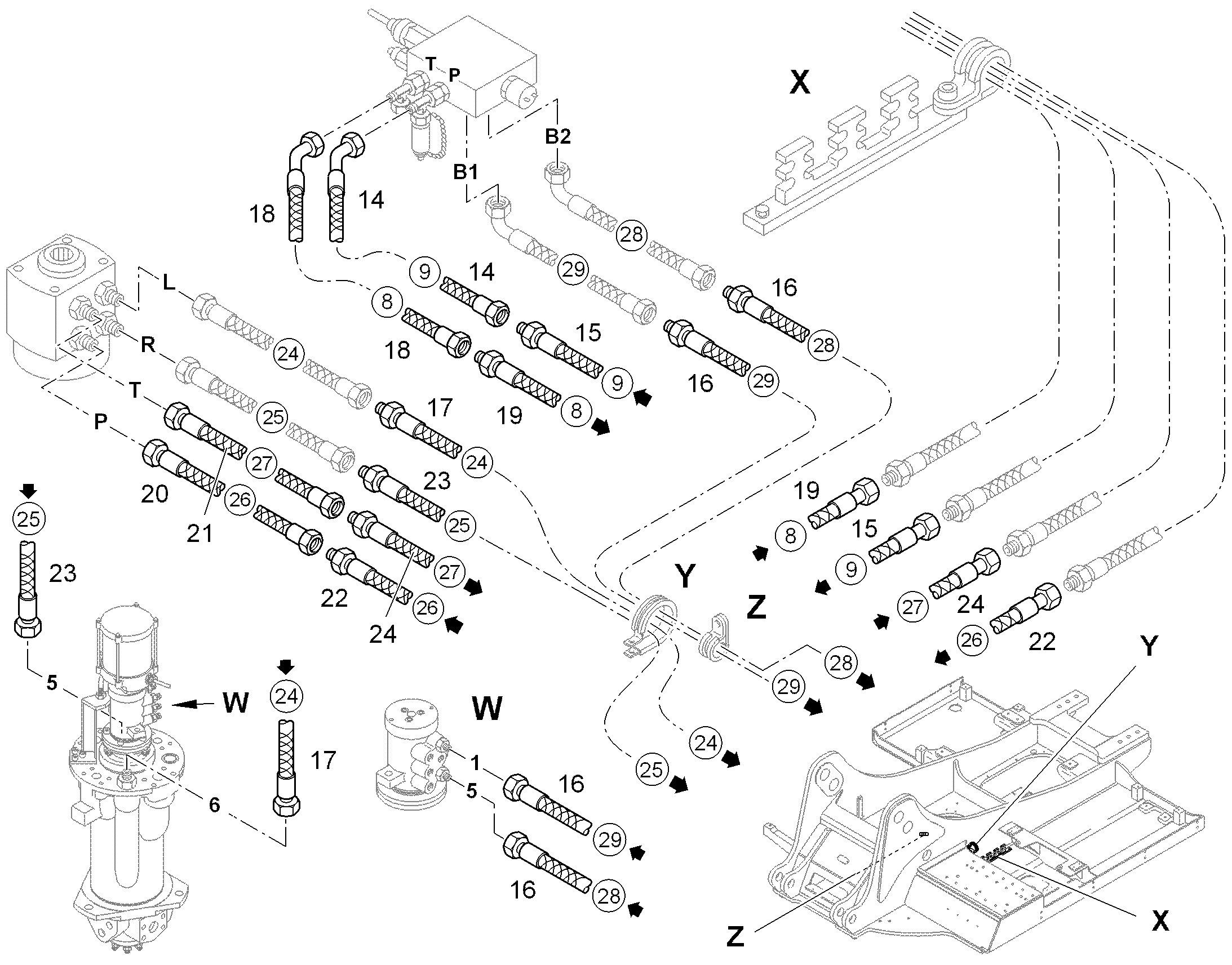 ШЛАНГ 12X3700 10330464 LIEBHERR