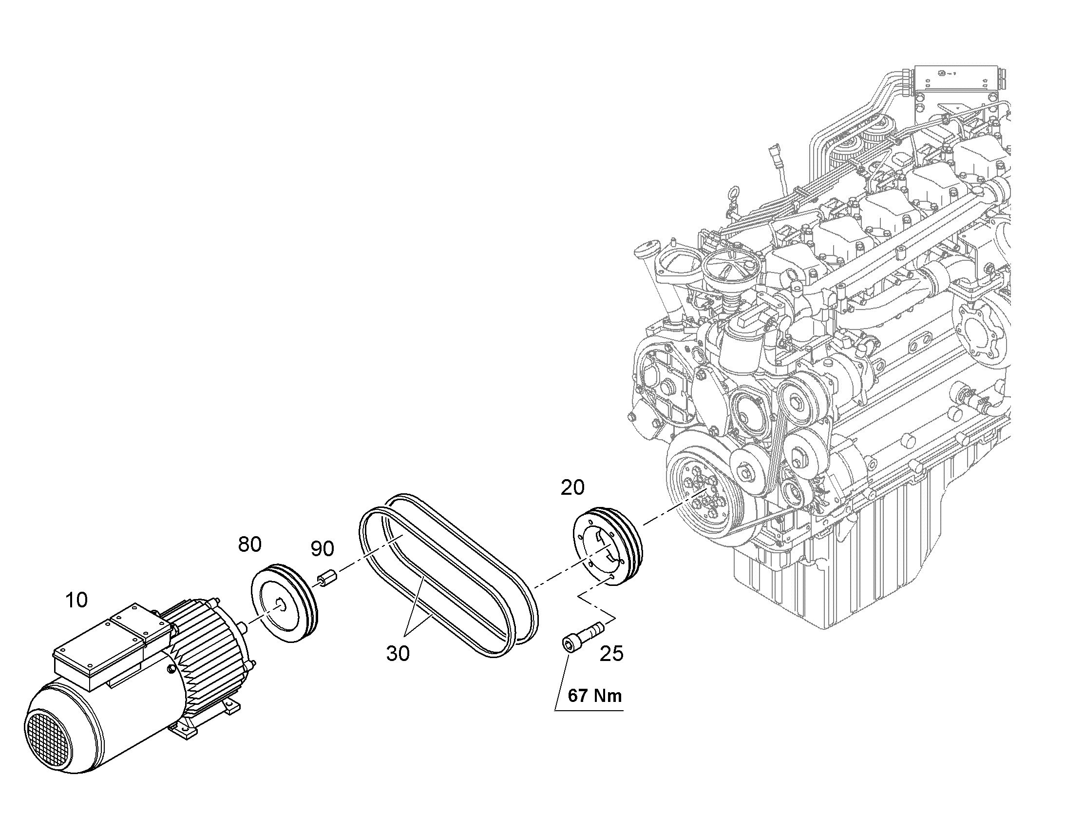 РЕМЕНЬ УЗКИЙ КЛИНОВЫЙ 4002603 LIEBHERR