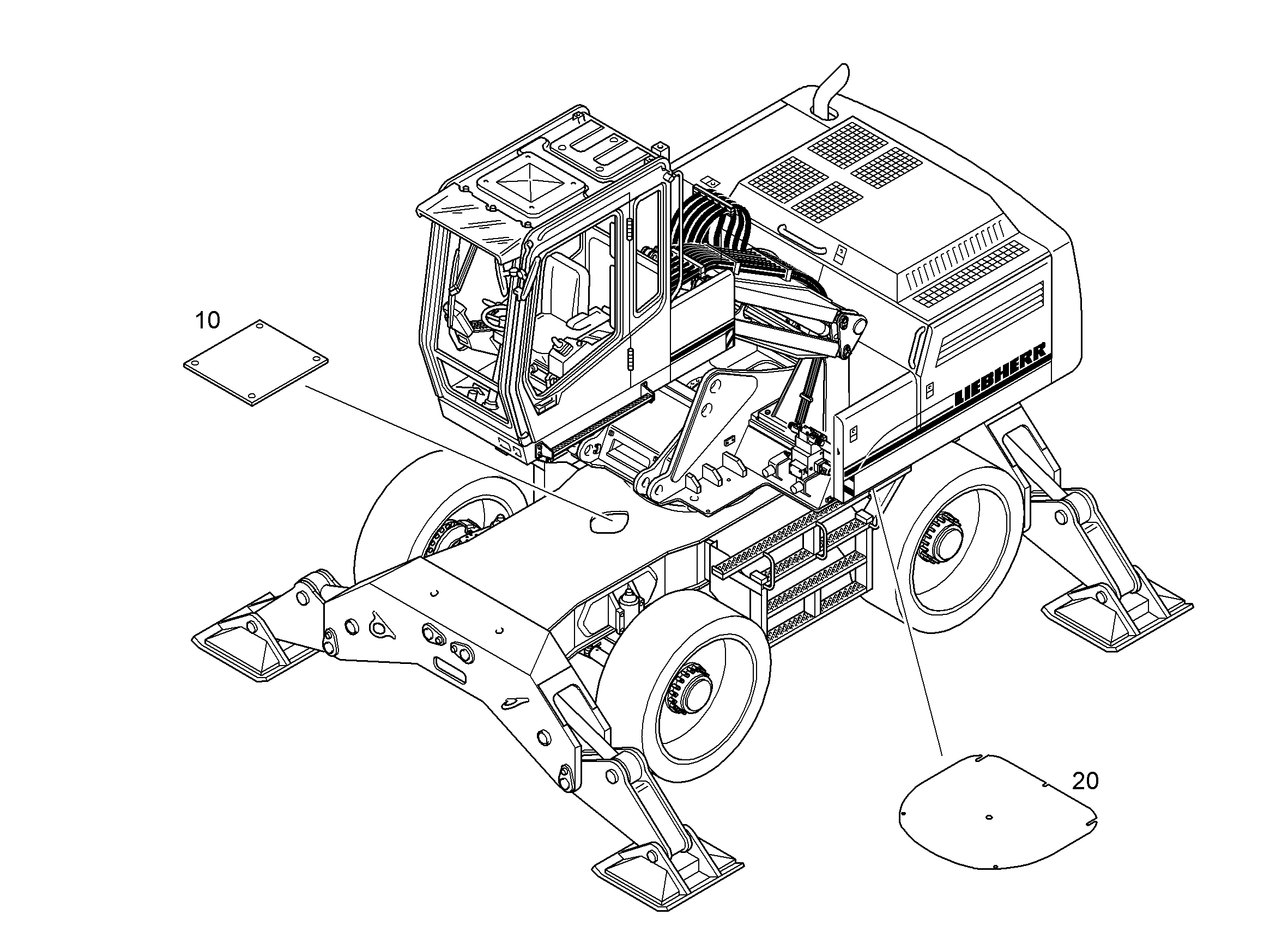 ПОКРЫТИЕ САМОХОДНОГО ШАССИ 9603041 LIEBHERR
