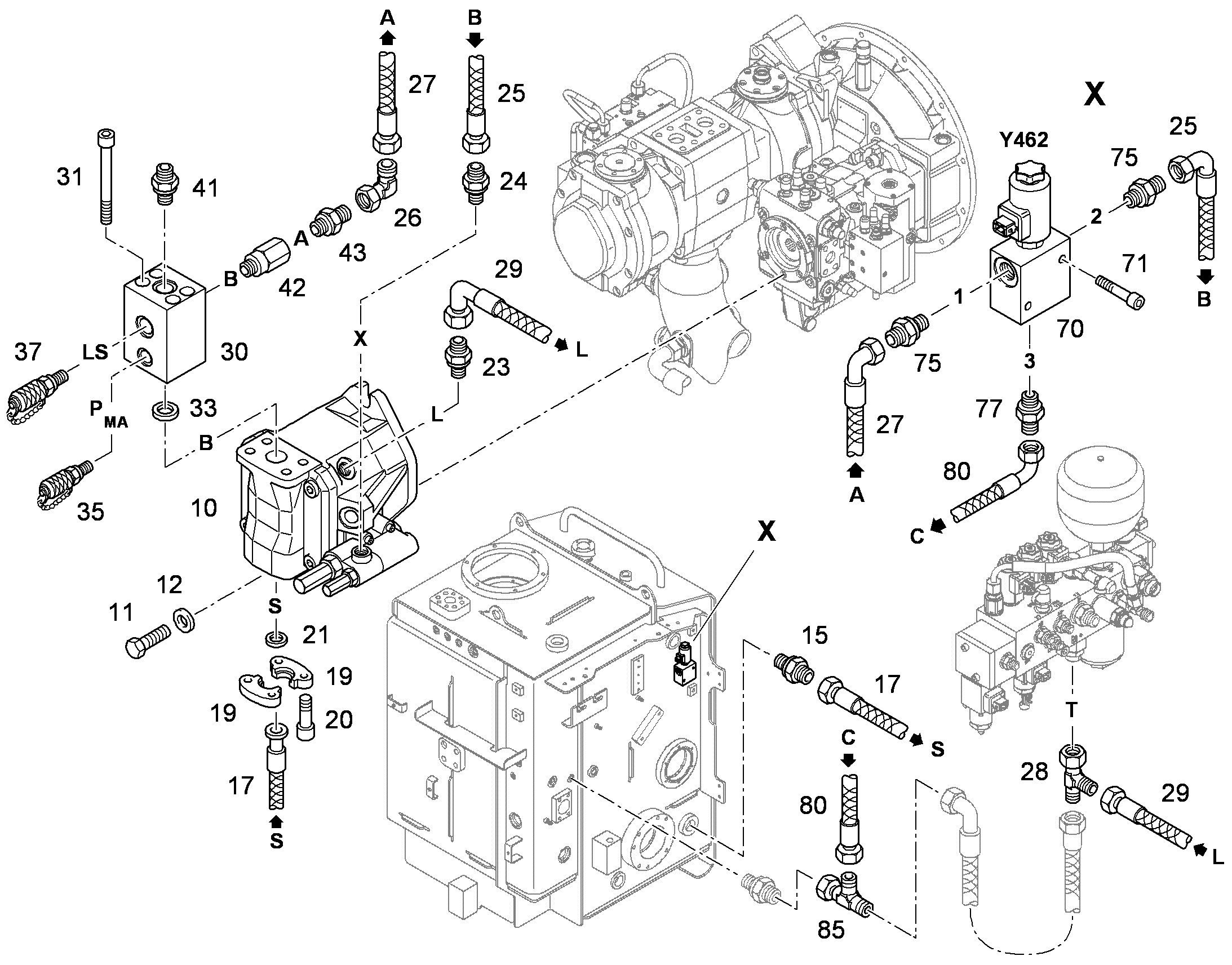 ГИДРОНАСОС РЕГУЛИРОВОЧНЫЙ A10 45cm³/U 10288818 LIEBHERR