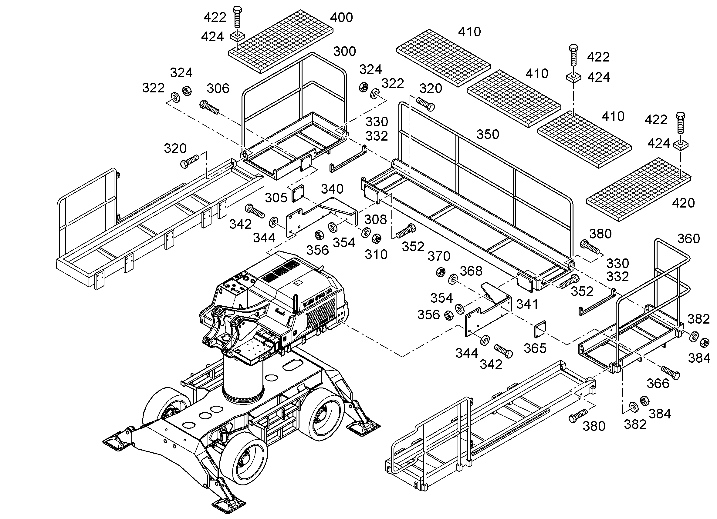 ПЛАТФОРМА HINTEN 9599223 LIEBHERR