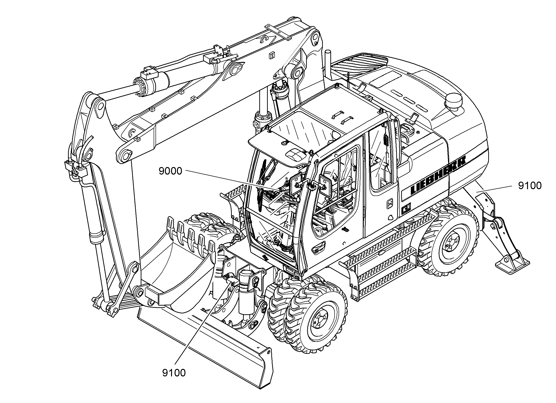ЭЛЕКТРИЧЕСКИЕ ЧАСТИ ПОВ.ПЛАТФ. 9625203 LIEBHERR