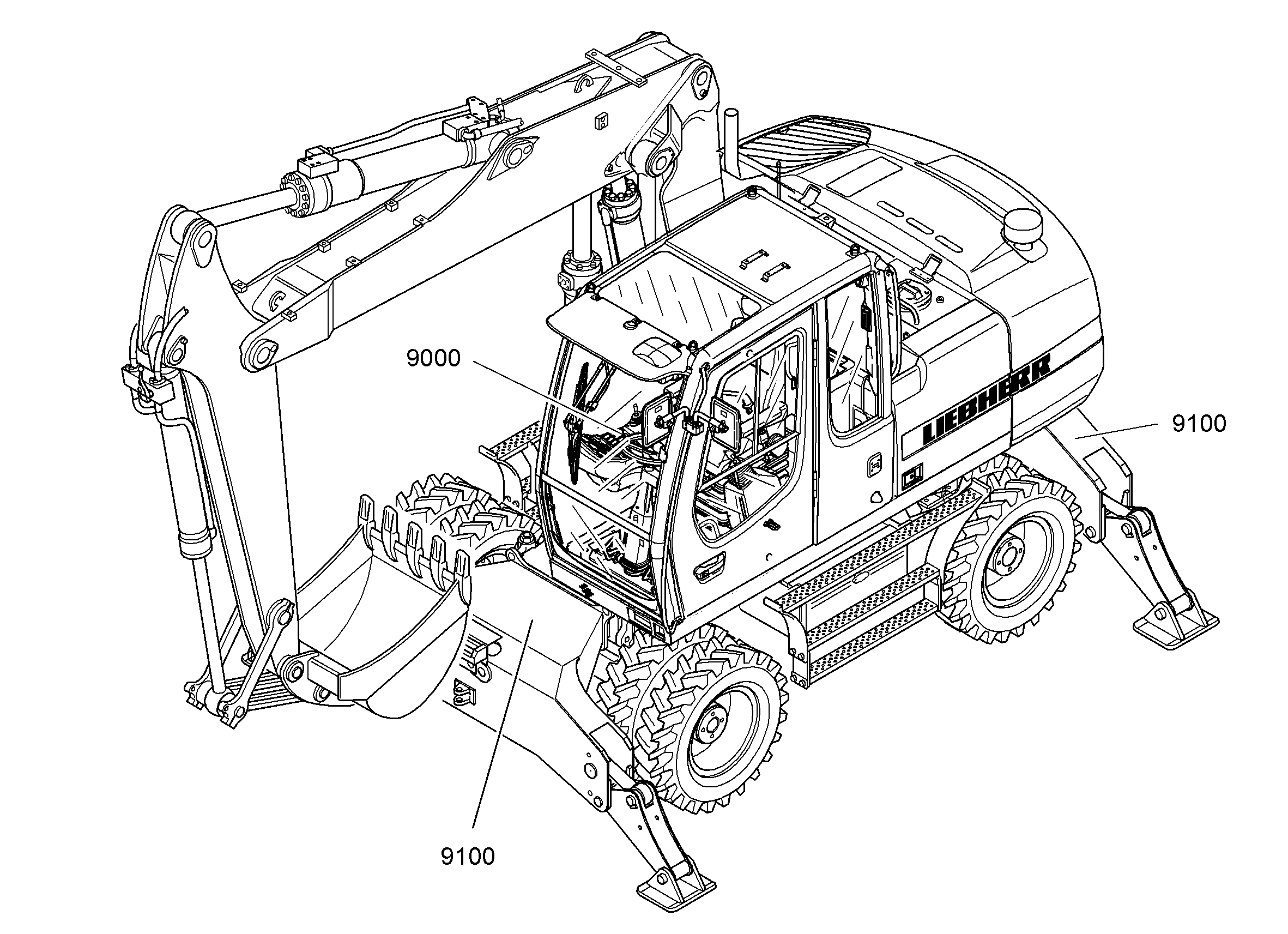 ЭЛЕКТРИЧЕСКИЕ ЧАСТИ ПОВ.ПЛАТФ. 9625035 LIEBHERR