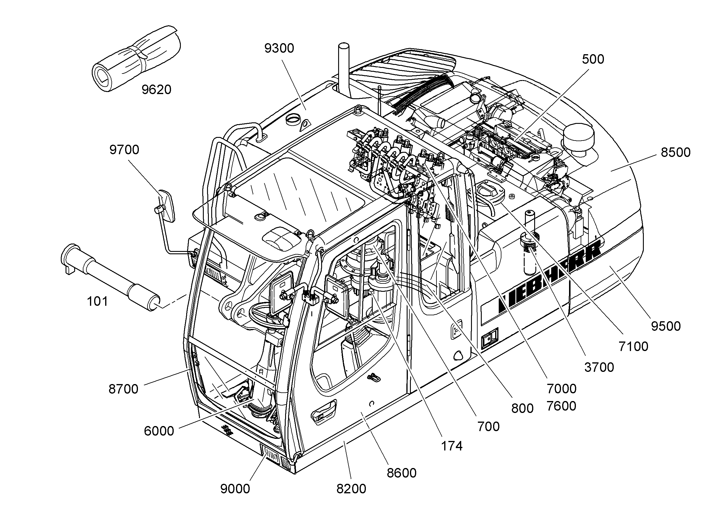 ПУЛЬТ УПРАВЛЕНИЯ 9586977 LIEBHERR