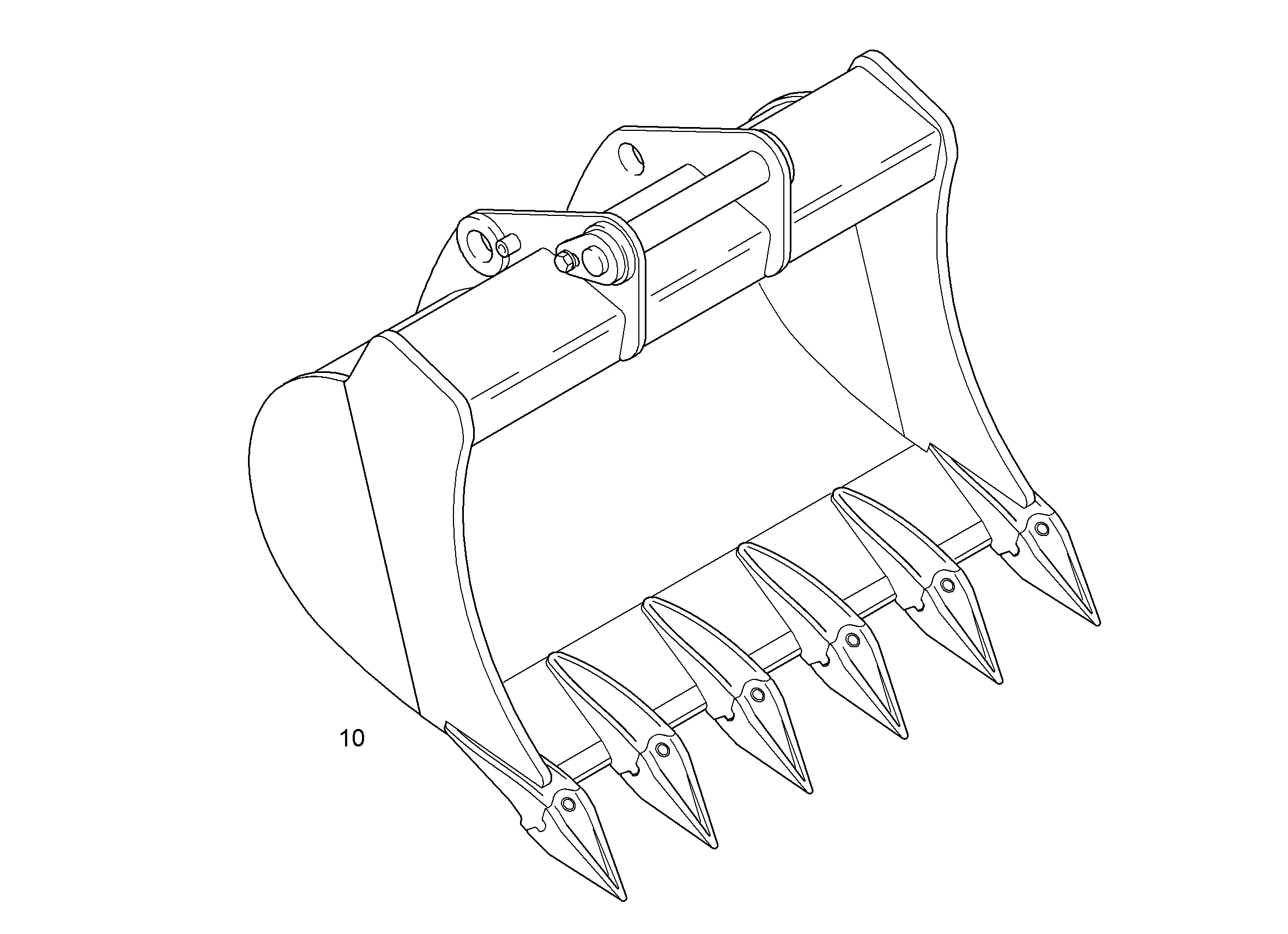ЛОПАТА ОБРАТНАЯ 1250mm 0,75m³ 9611757 LIEBHERR