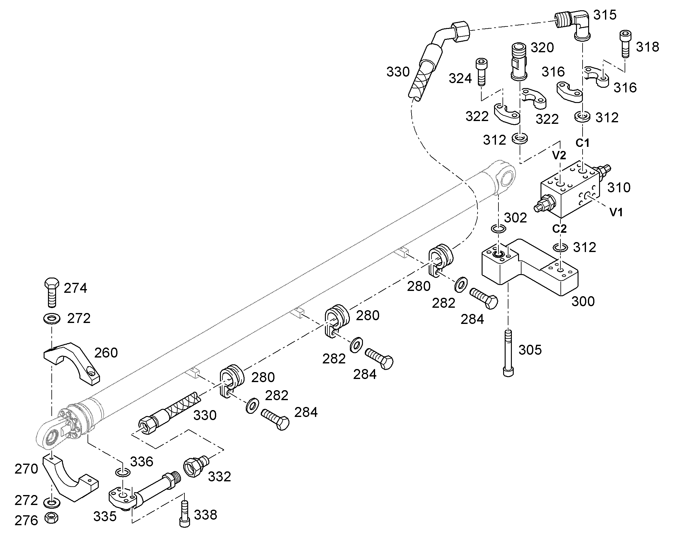 ШЛАНГ 16X2450 10301496 LIEBHERR