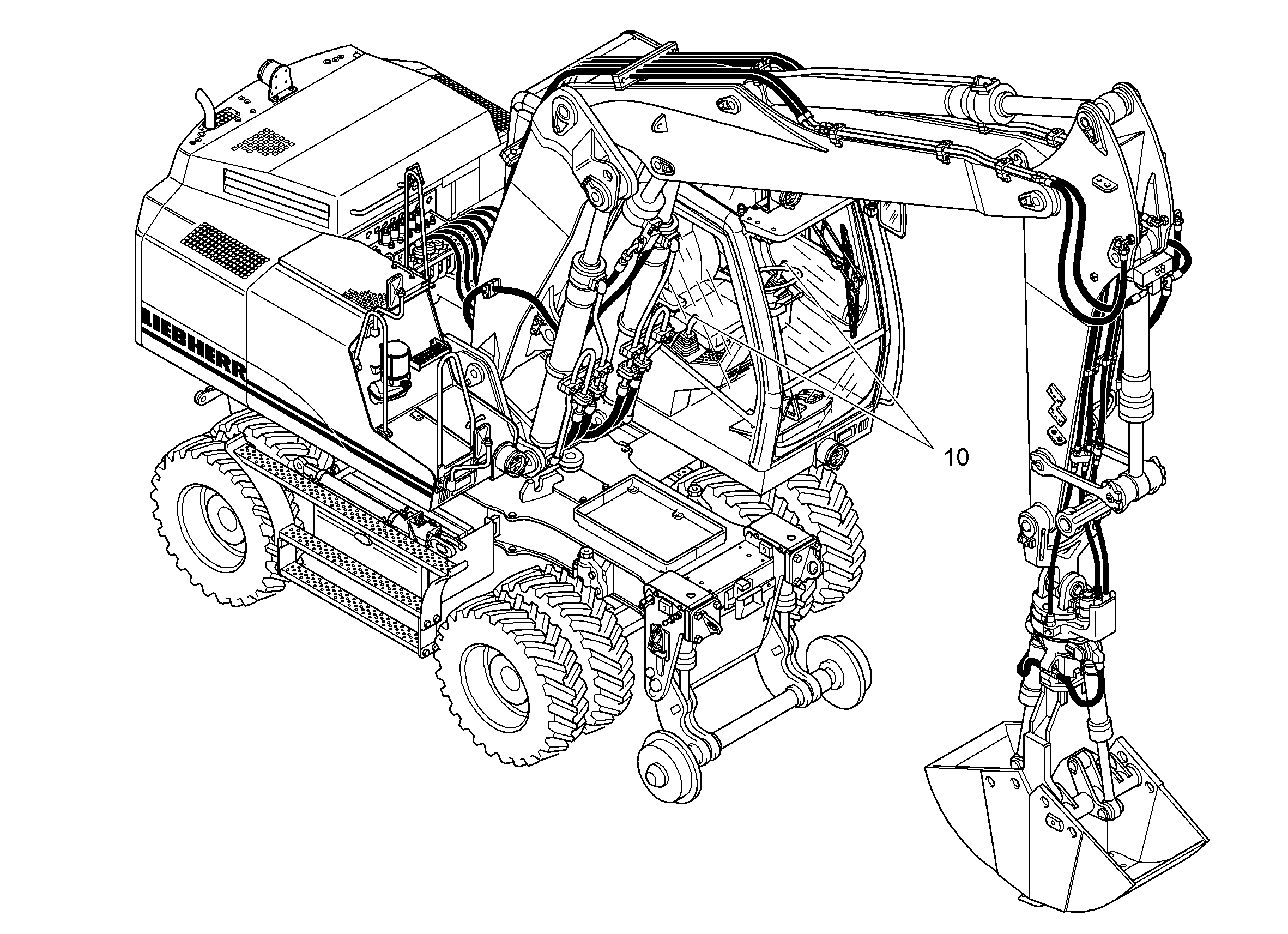 ЗАДЕЙСТВИЕ ВРАЩАТЕЛЯ 9614592 LIEBHERR