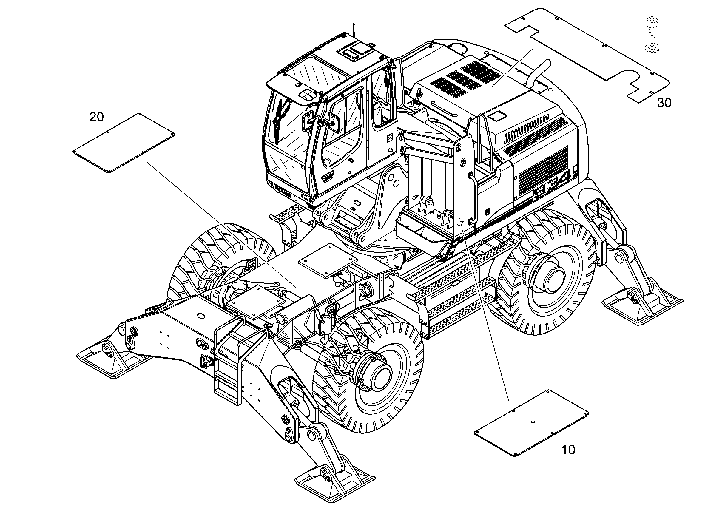 ДЕТАЛИ КРЕПЕЖ.ХОДОВОГО УСТР-ВА 9620789 LIEBHERR