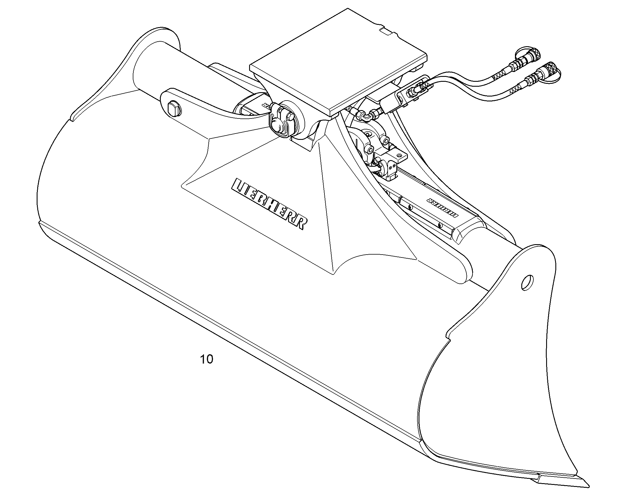 KОВШ ПОВОРОТНЫЙ 1600mm 0,8m³ 94067732 LIEBHERR
