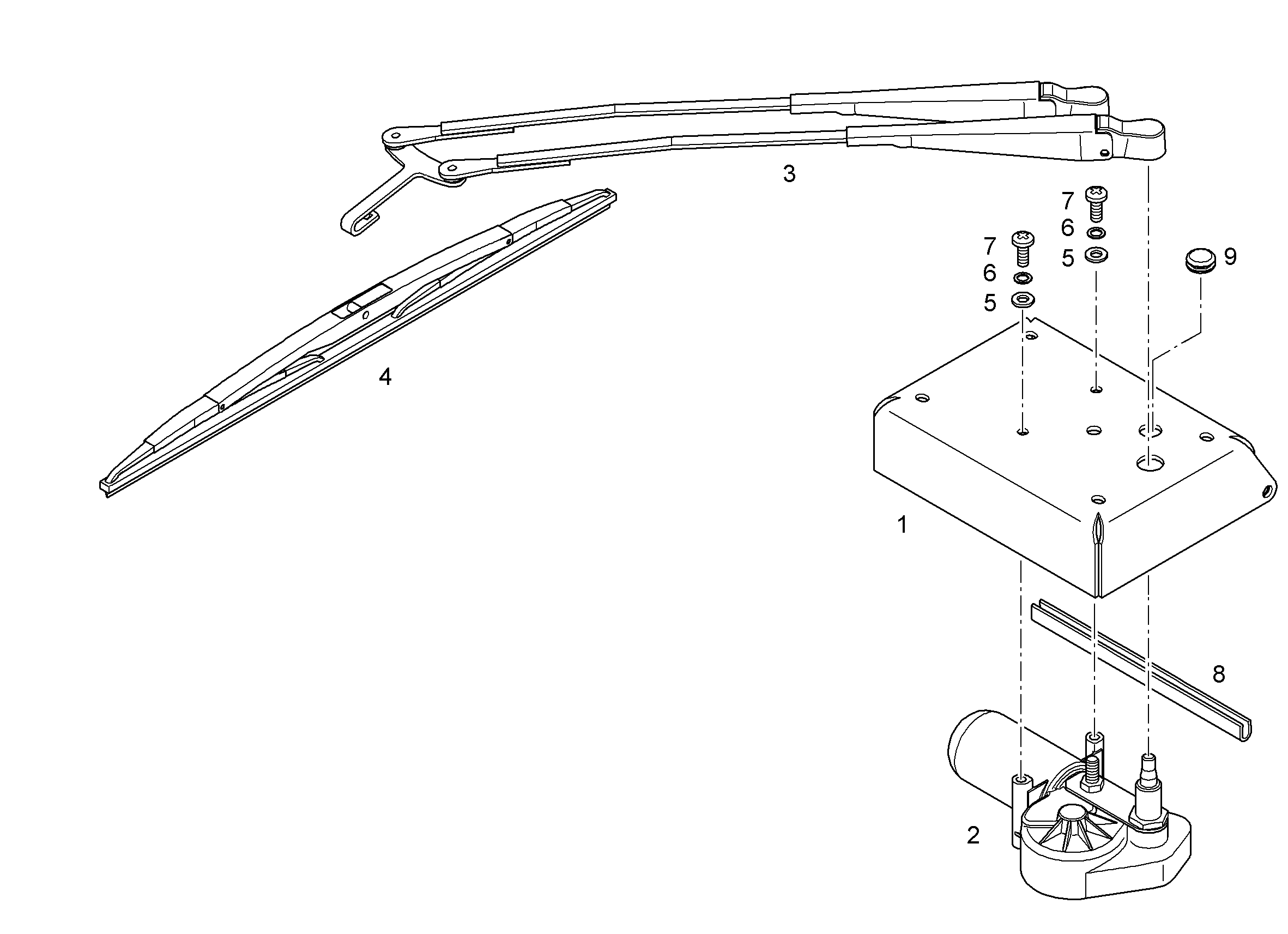 ЩЕТКА ДВОРНИКА 450mm 10334123 LIEBHERR