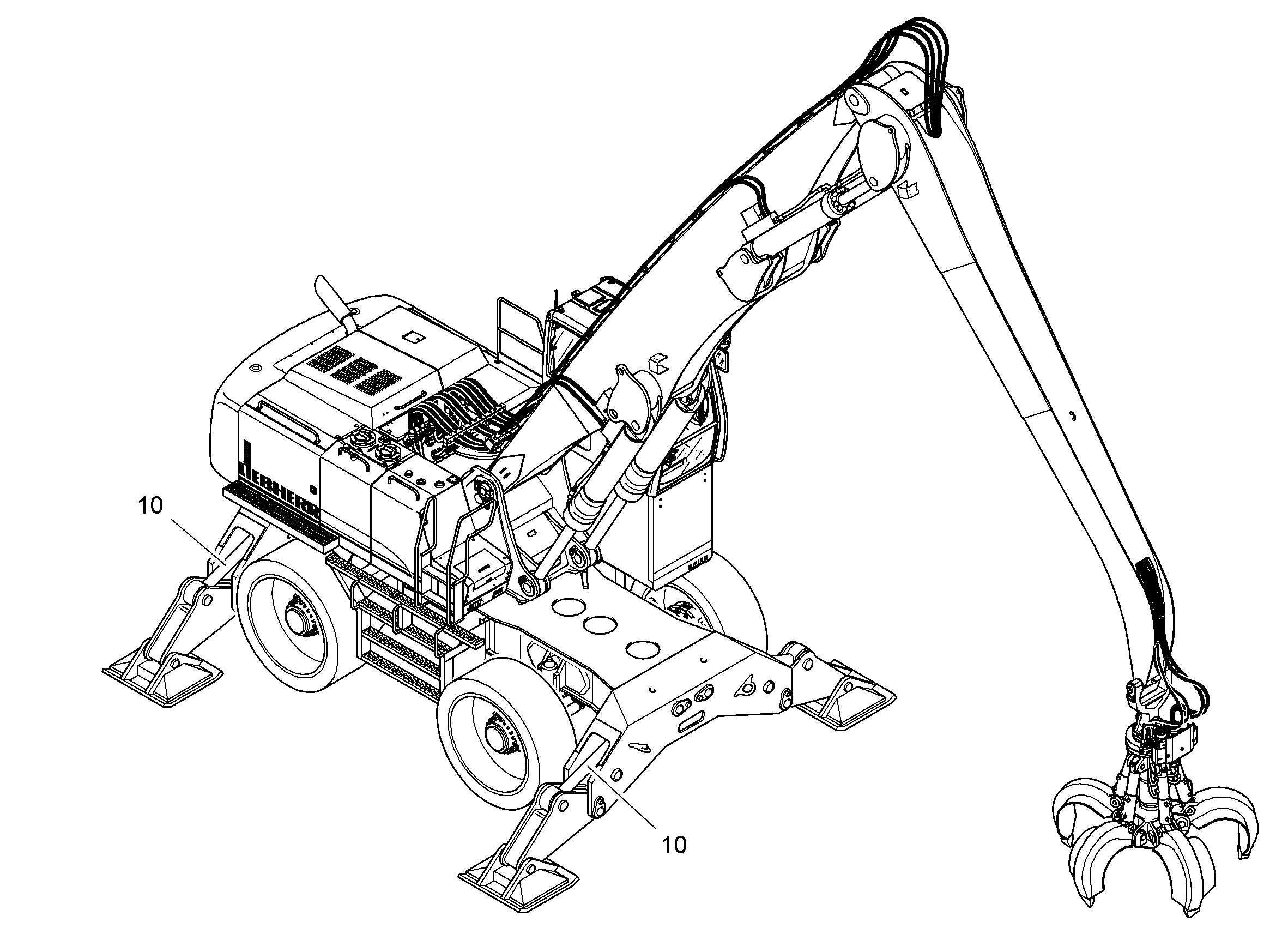 ГИДР.ЦИЛИНДР С РАСПРЕДЕЛИТЕЛЕМ 9952234 LIEBHERR
