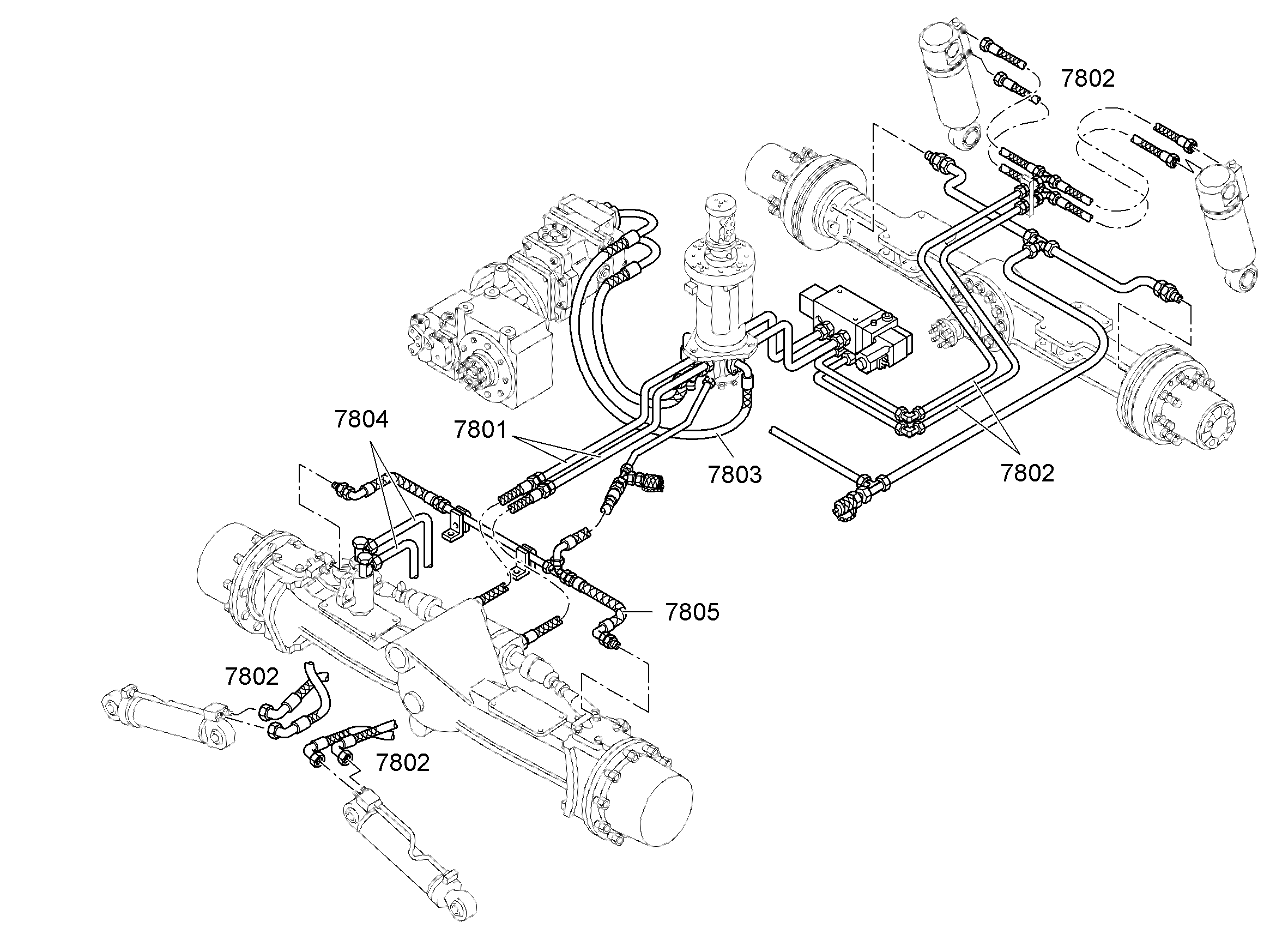 ГИДРАВЛИЧЕСКАЯ ЛИНИЯ ОПОРА 9602999 LIEBHERR