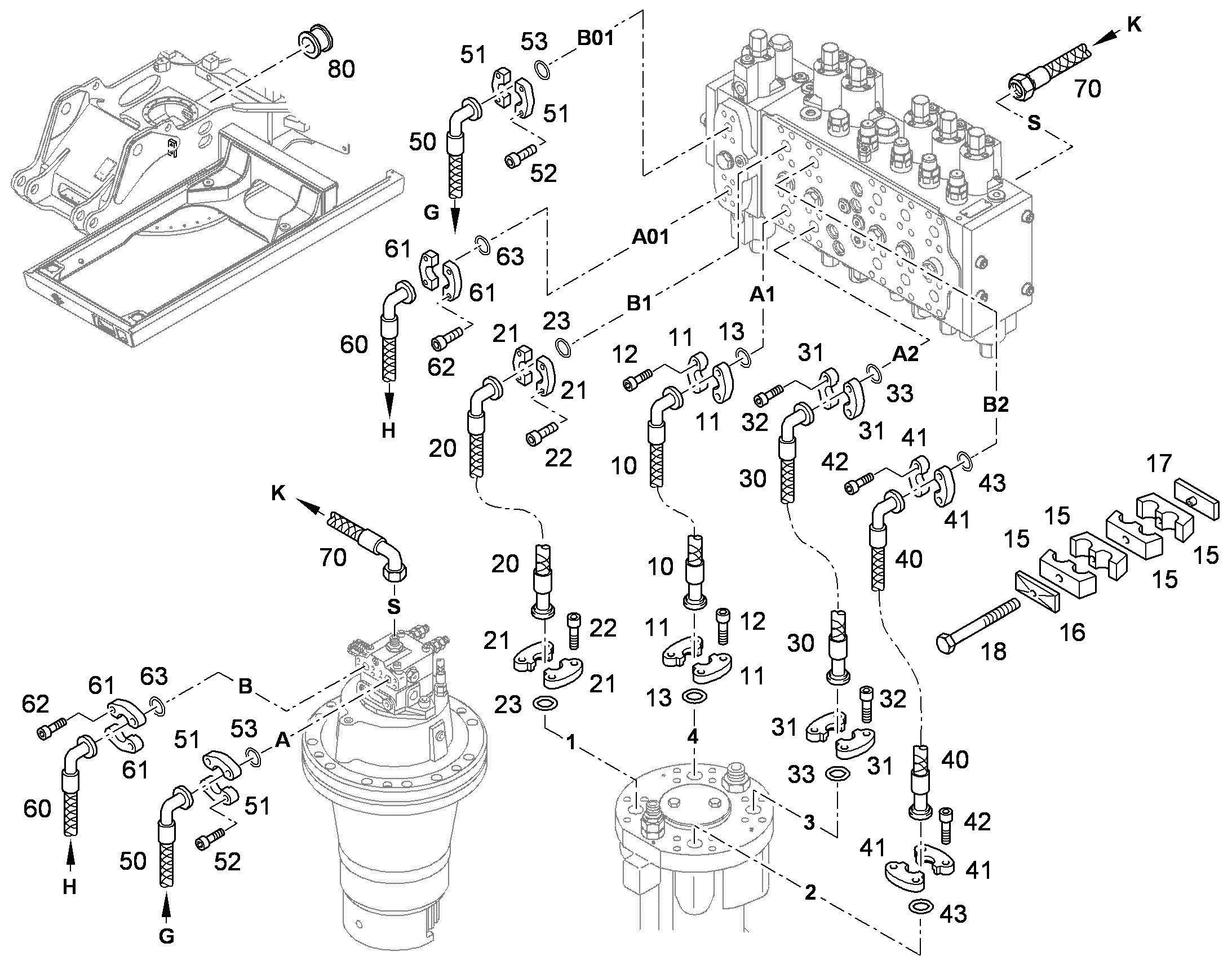 ШЛАНГ 20X1050 10333168 LIEBHERR