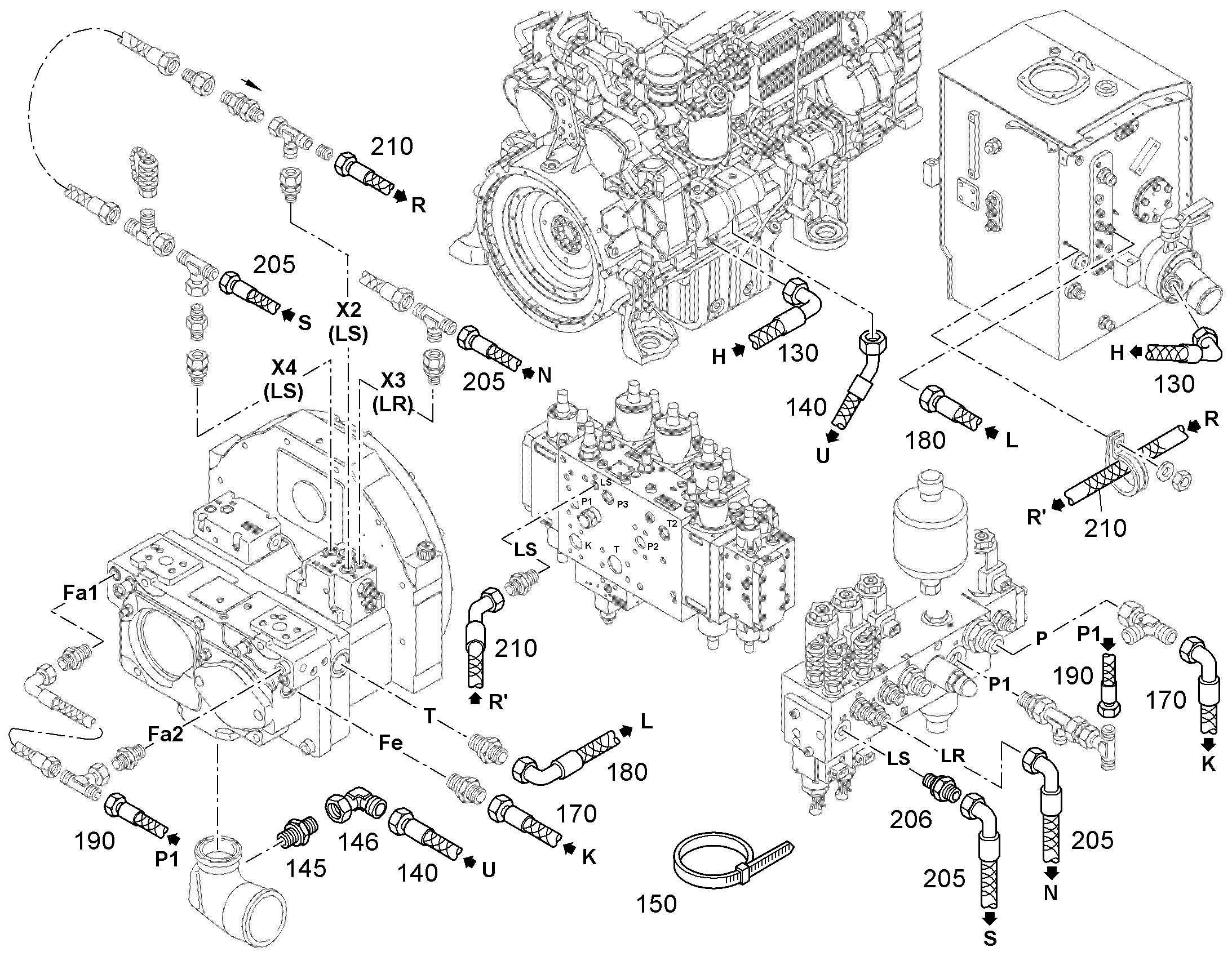 ШЛАНГ 25X660 10342299 LIEBHERR