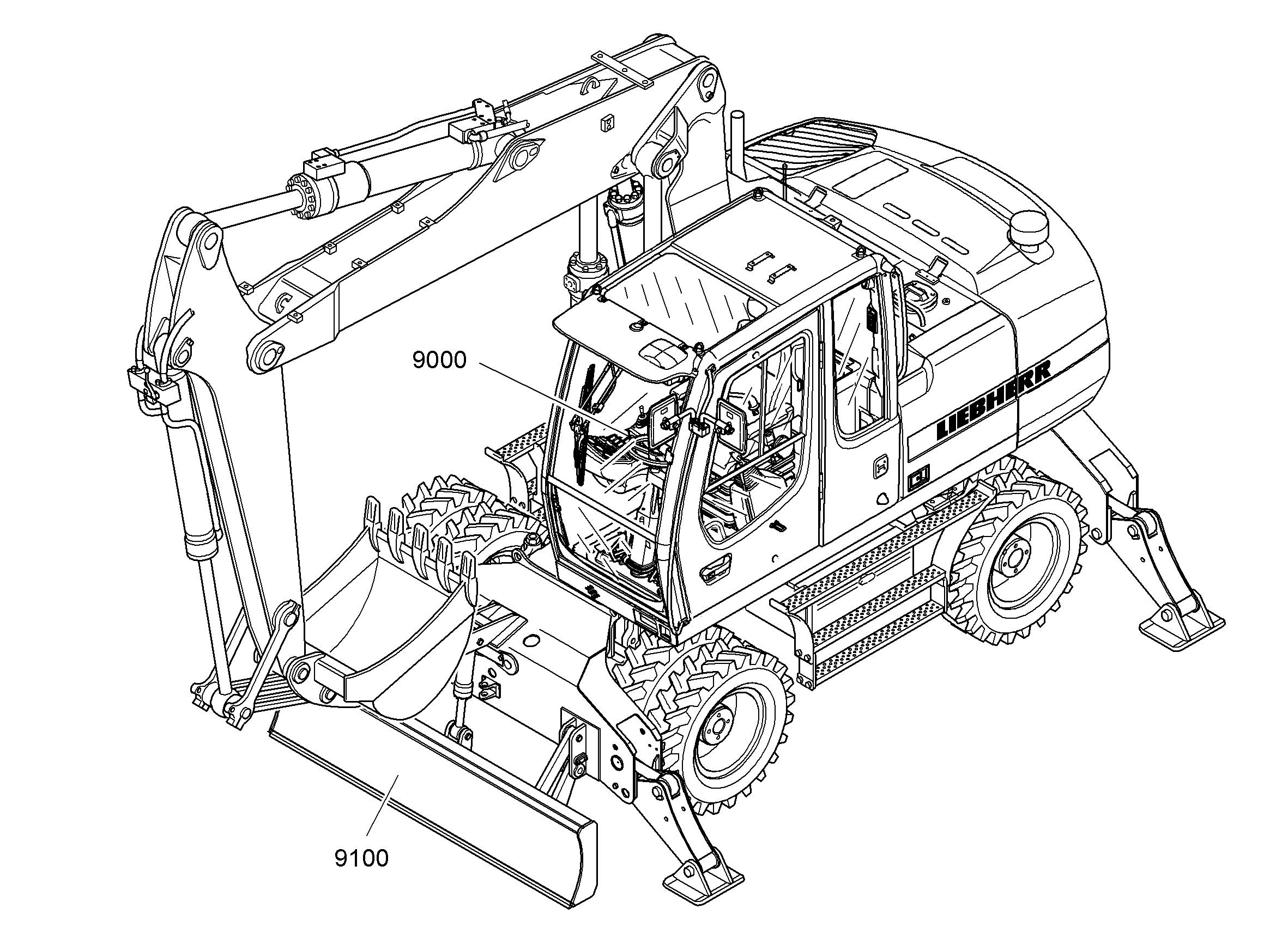ЭЛЕКТРИЧЕСКИЕ ЧАСТИ ПОВ.ПЛАТФ. 9628599 LIEBHERR