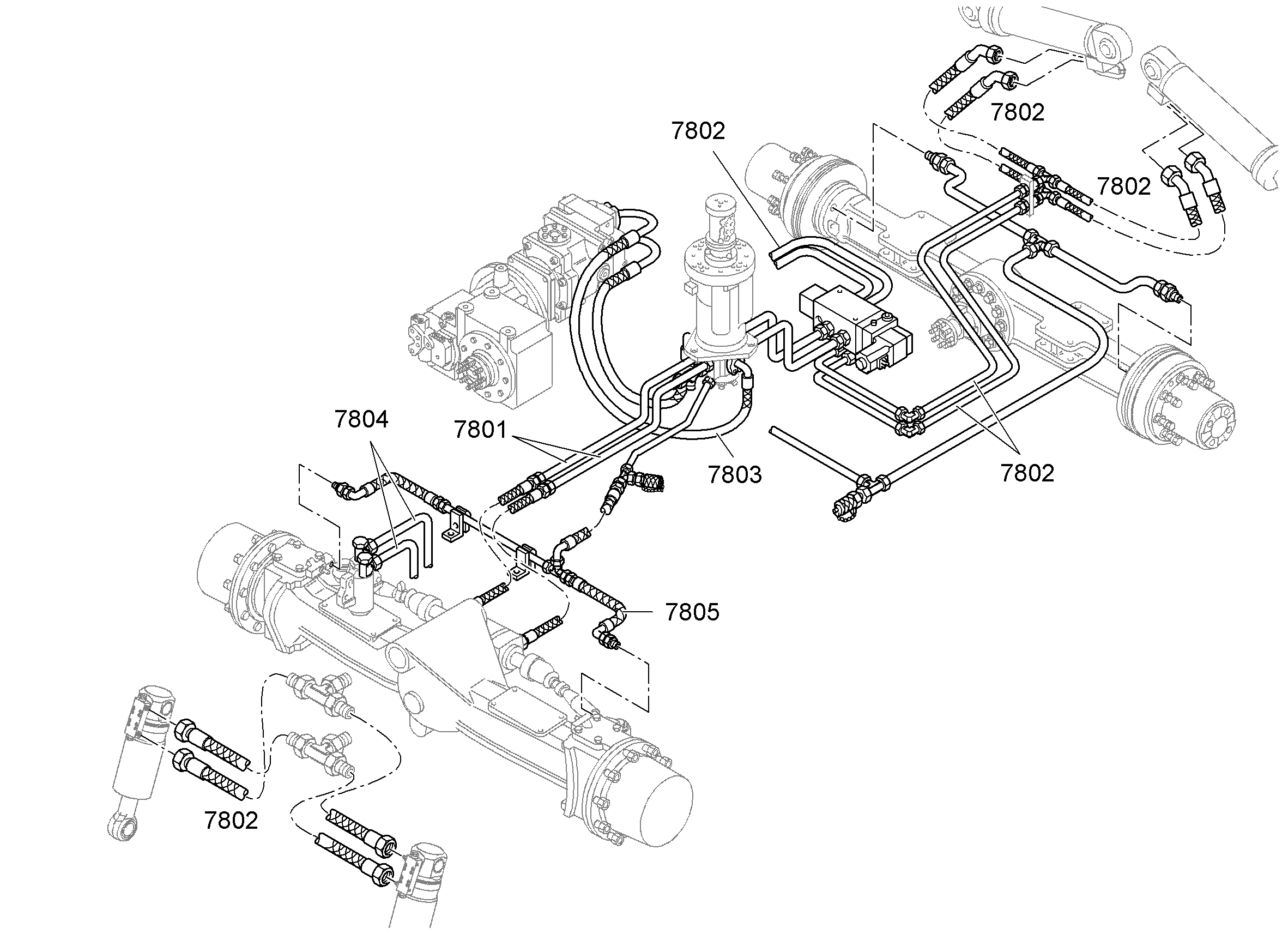 ГИДРАВЛИЧЕСКАЯ ЛИНИЯ ОПОРА 9603007 LIEBHERR