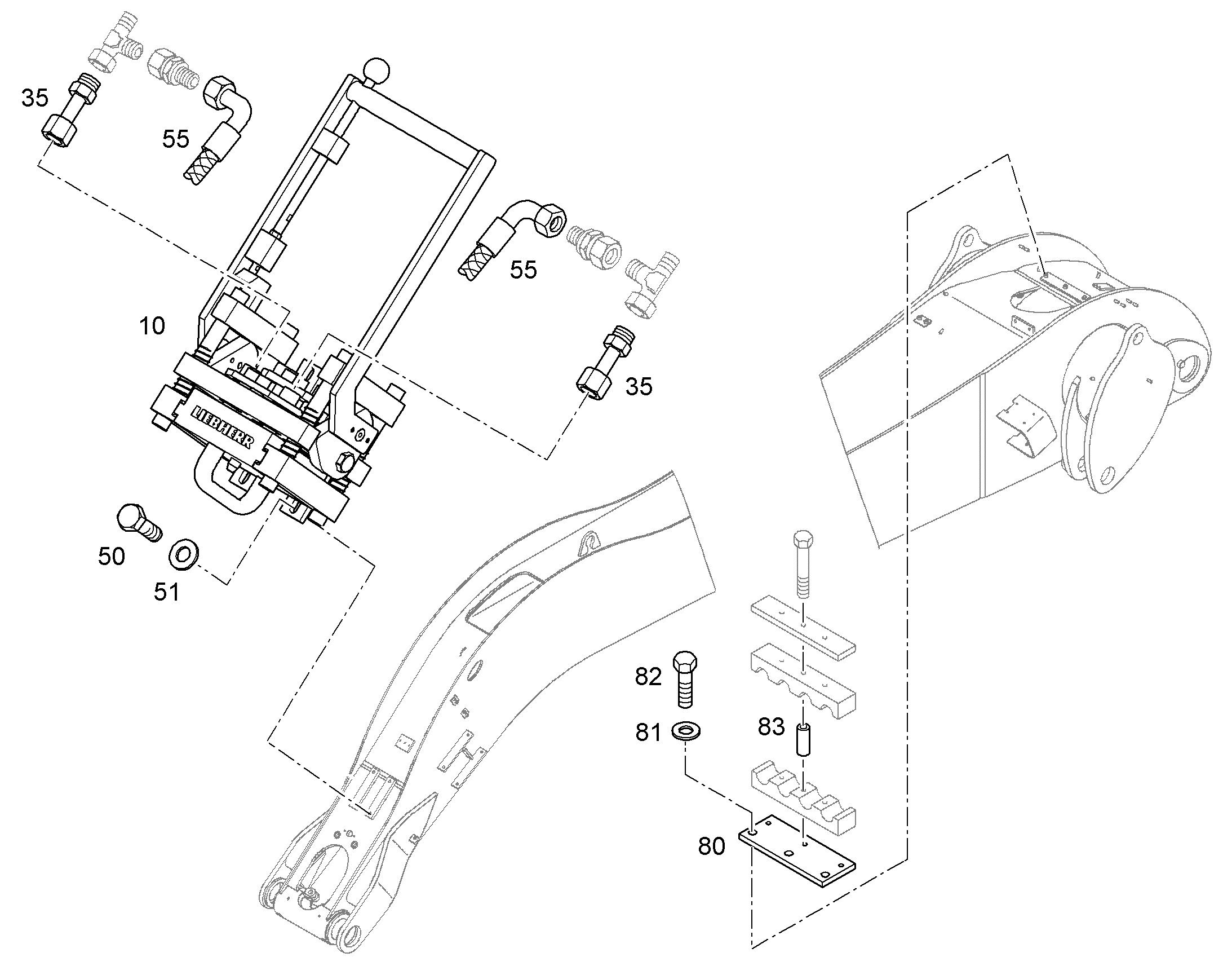 РАСПОРКА 9622884 LIEBHERR
