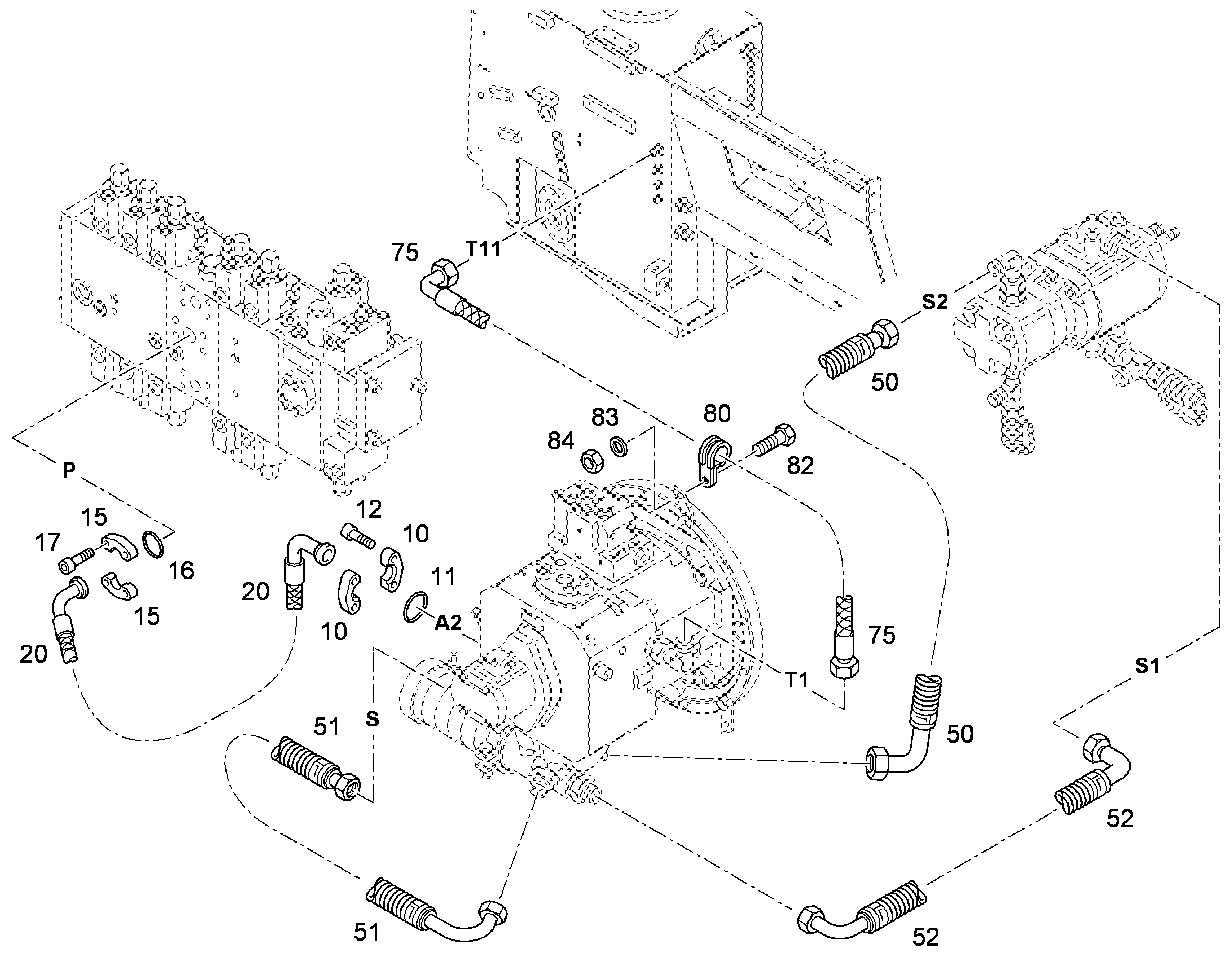 ШЛАНГ ВПУСКНОЙ 25X800 10343992 LIEBHERR