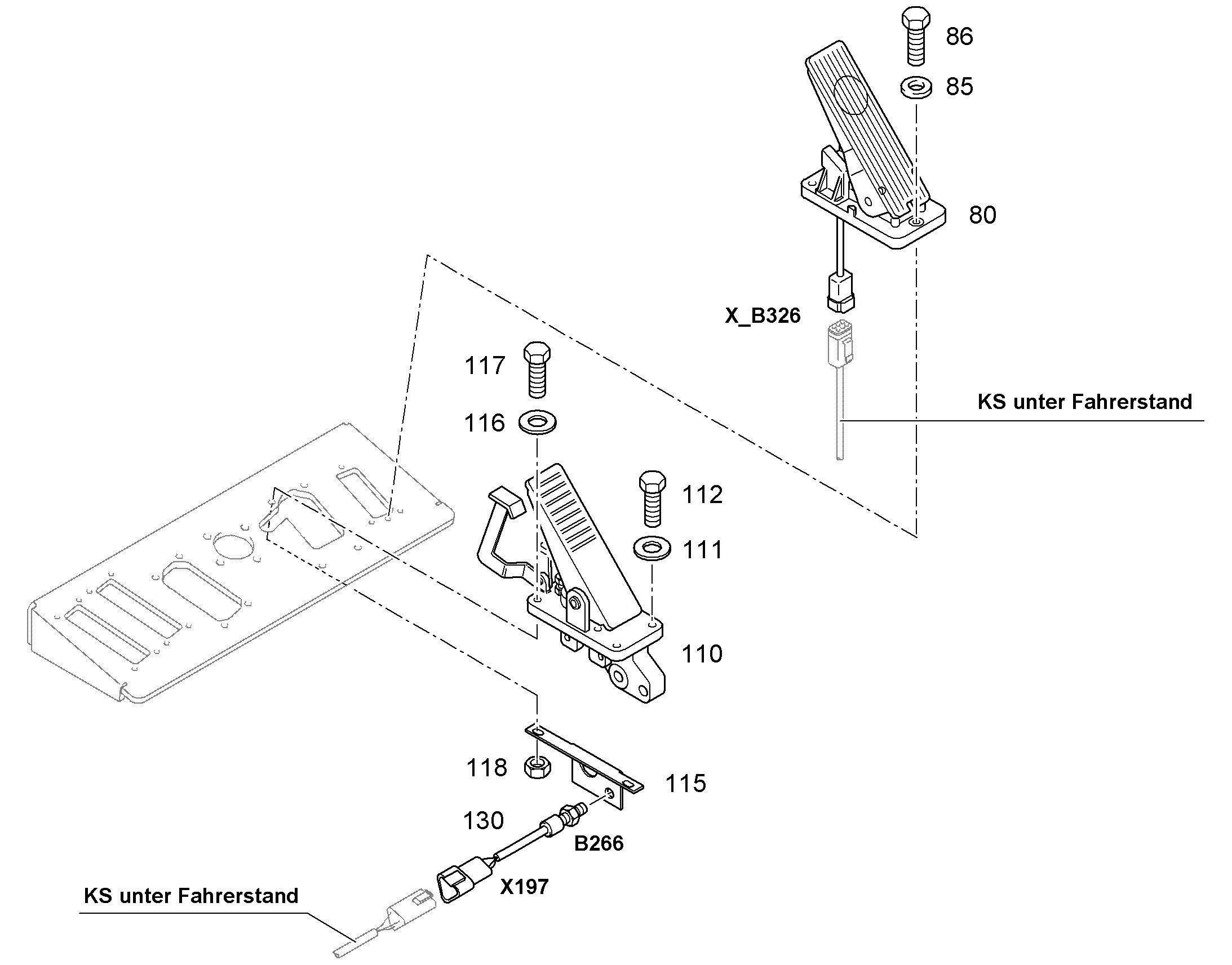 ПЕДАЛЬ АКСЕЛЕРАТОРА 94021594 LIEBHERR