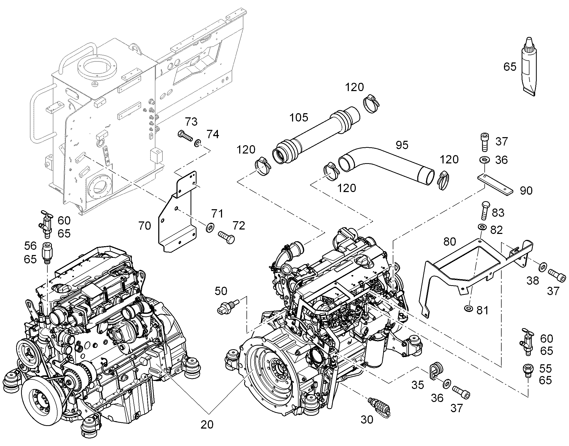 ДВИГАТЕЛЬ ДИЗЕЛЬНЫЙ TCD2013L04-2V 91 kW 10331028 LIEBHERR