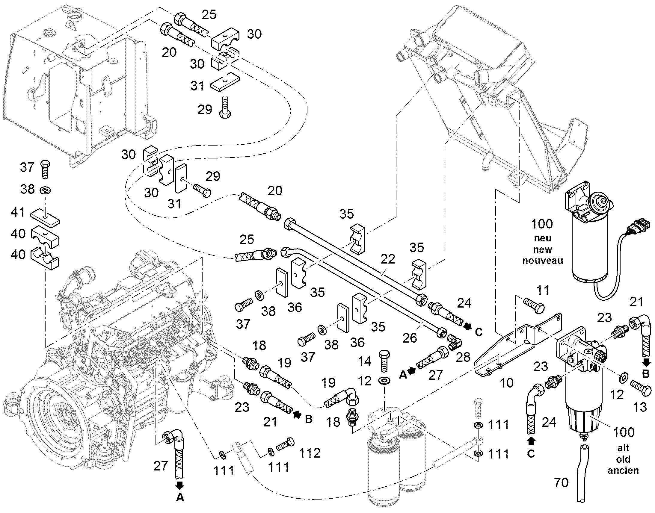 ШЛАНГ 10X700 10430064 LIEBHERR
