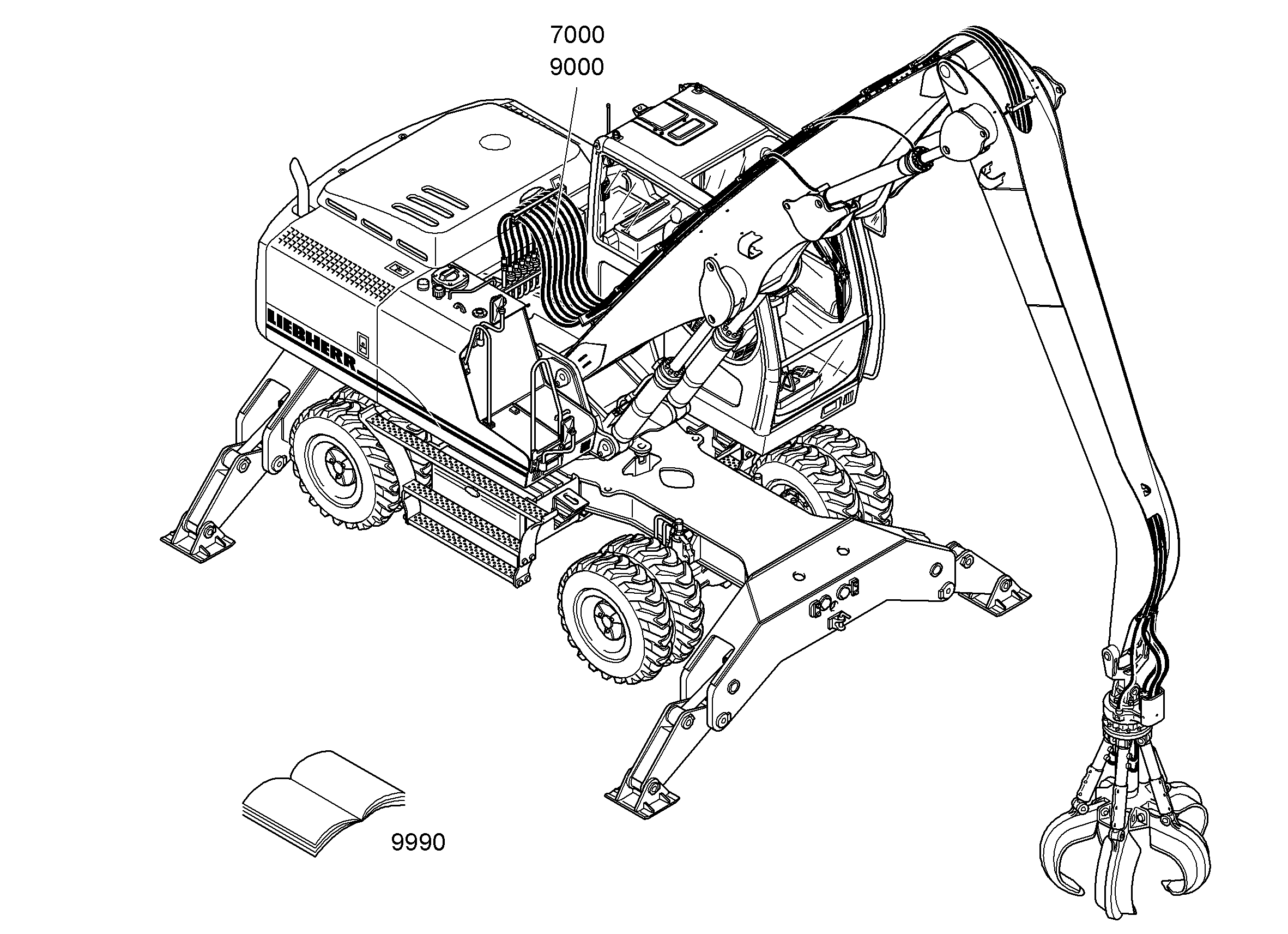 ГИДРАВЛИЧЕСКАЯ СИСТЕМА 9624735 LIEBHERR