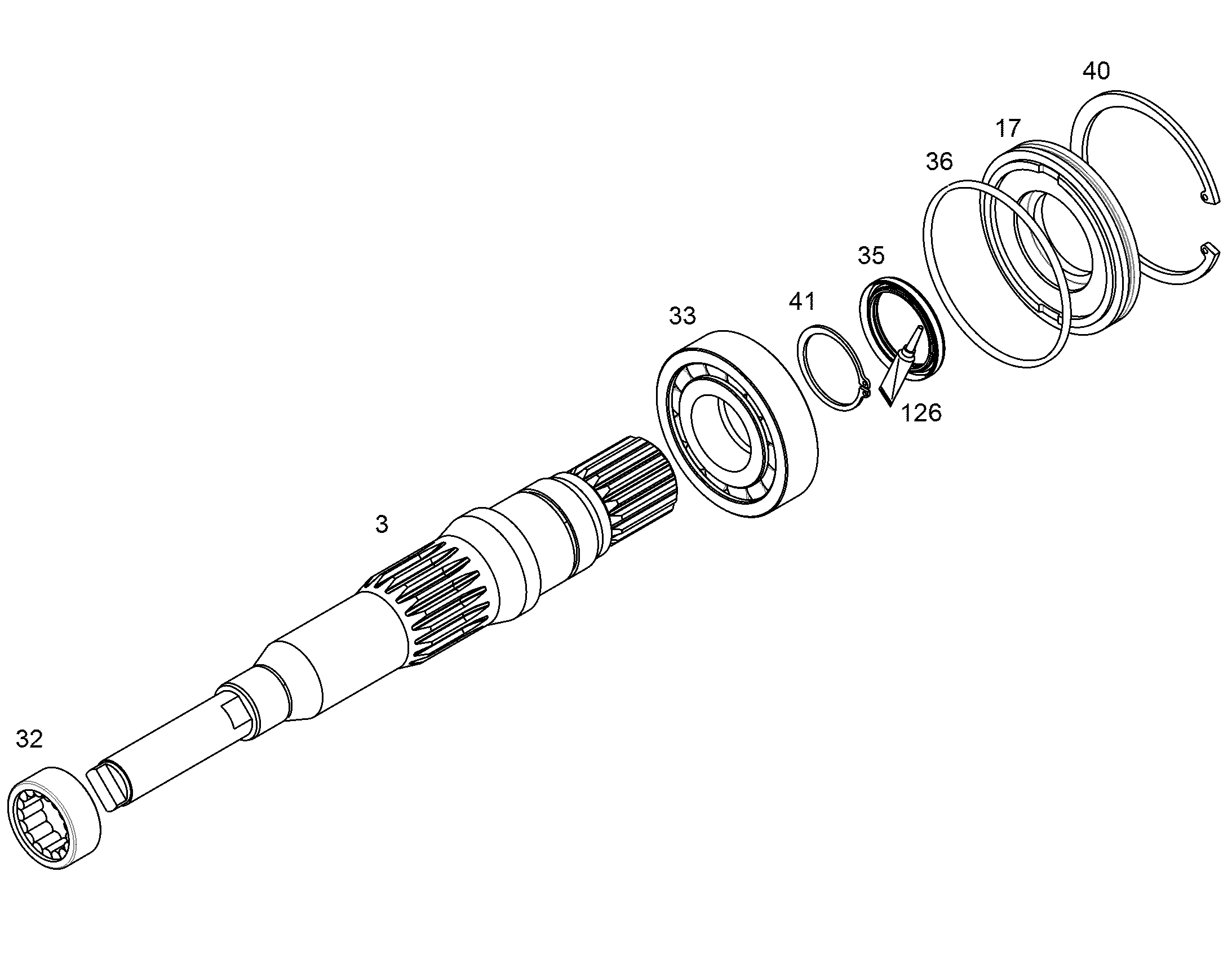 ВАЛ ПРИВОДНОЙ NG 064 9888907 LIEBHERR