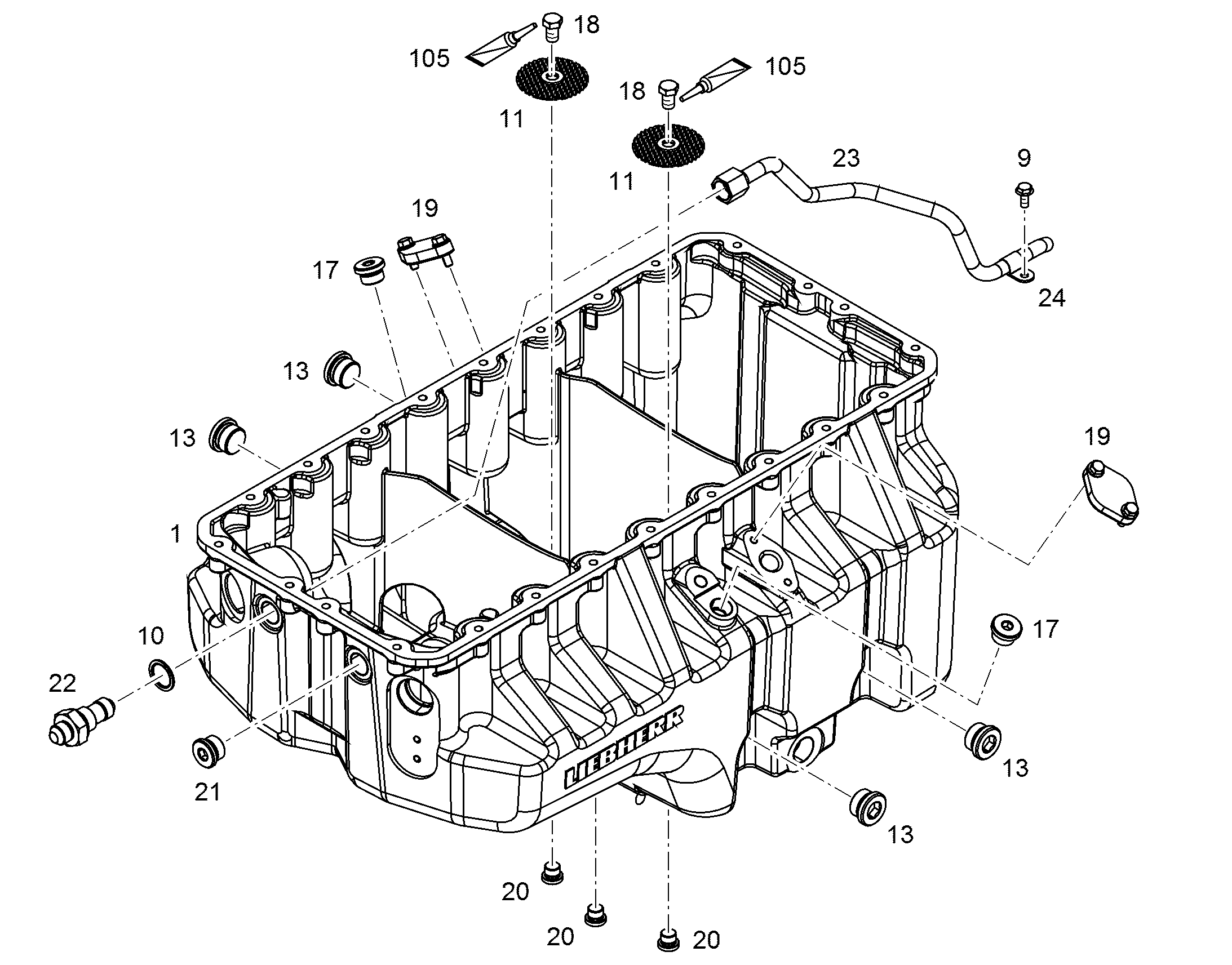 ВАННА МАСЛЯННАЯ 11443409 LIEBHERR