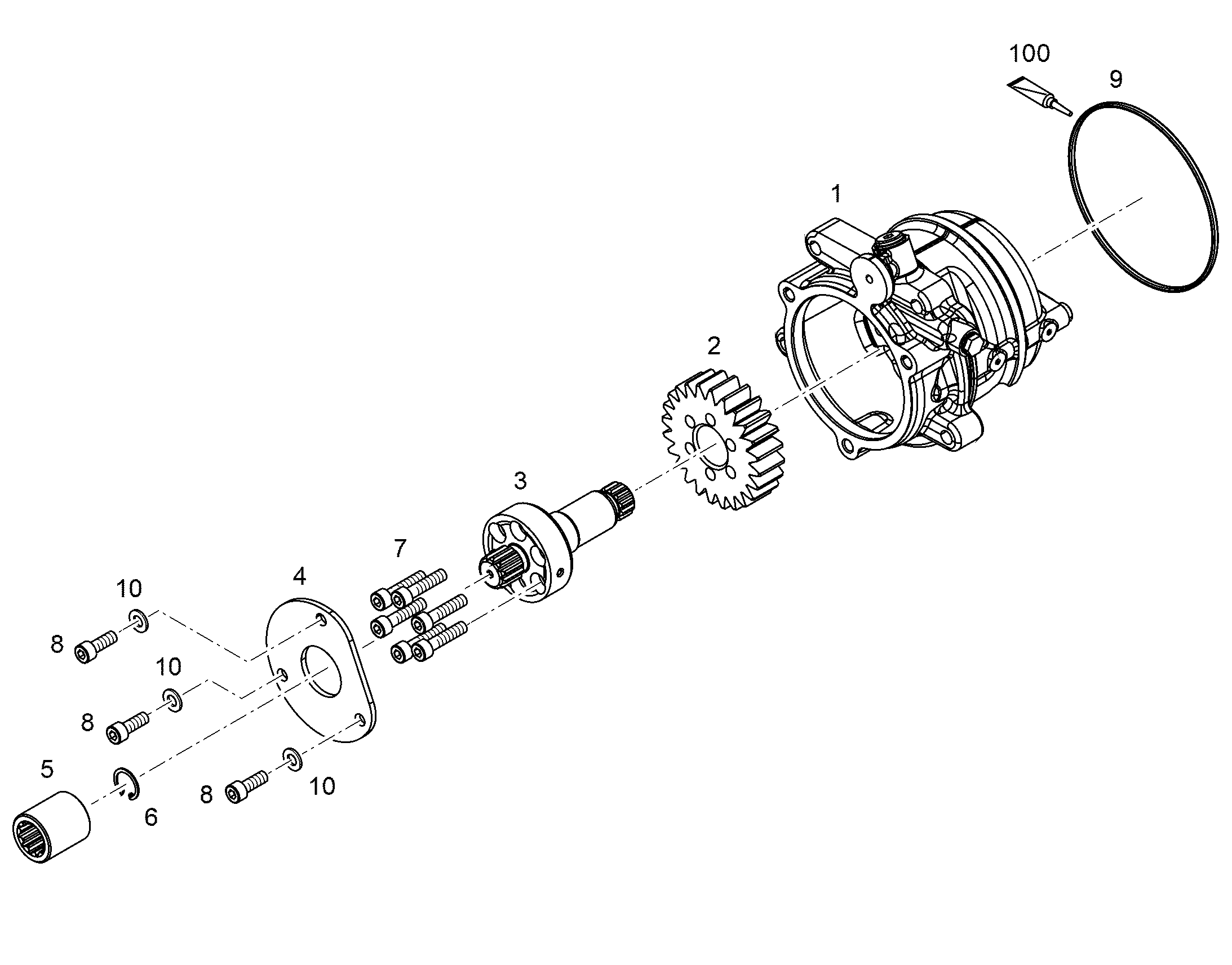 КОРПУС В СБОРЕ 10121656 LIEBHERR