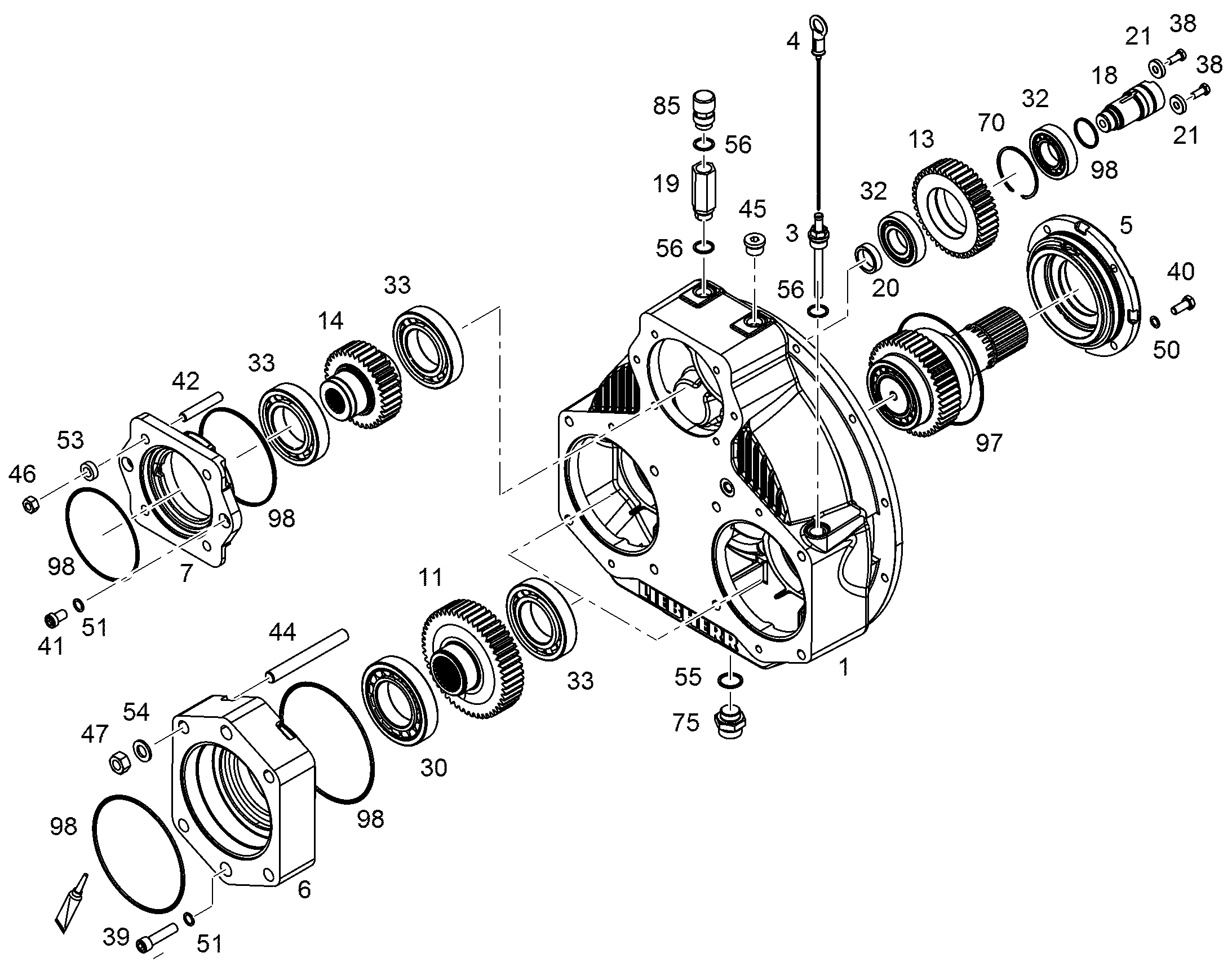 ШАРИКОПОДШИПНИК РАДИАЛЬНЫЙ -6212C3 60X110X22 4900795 LIEBHERR