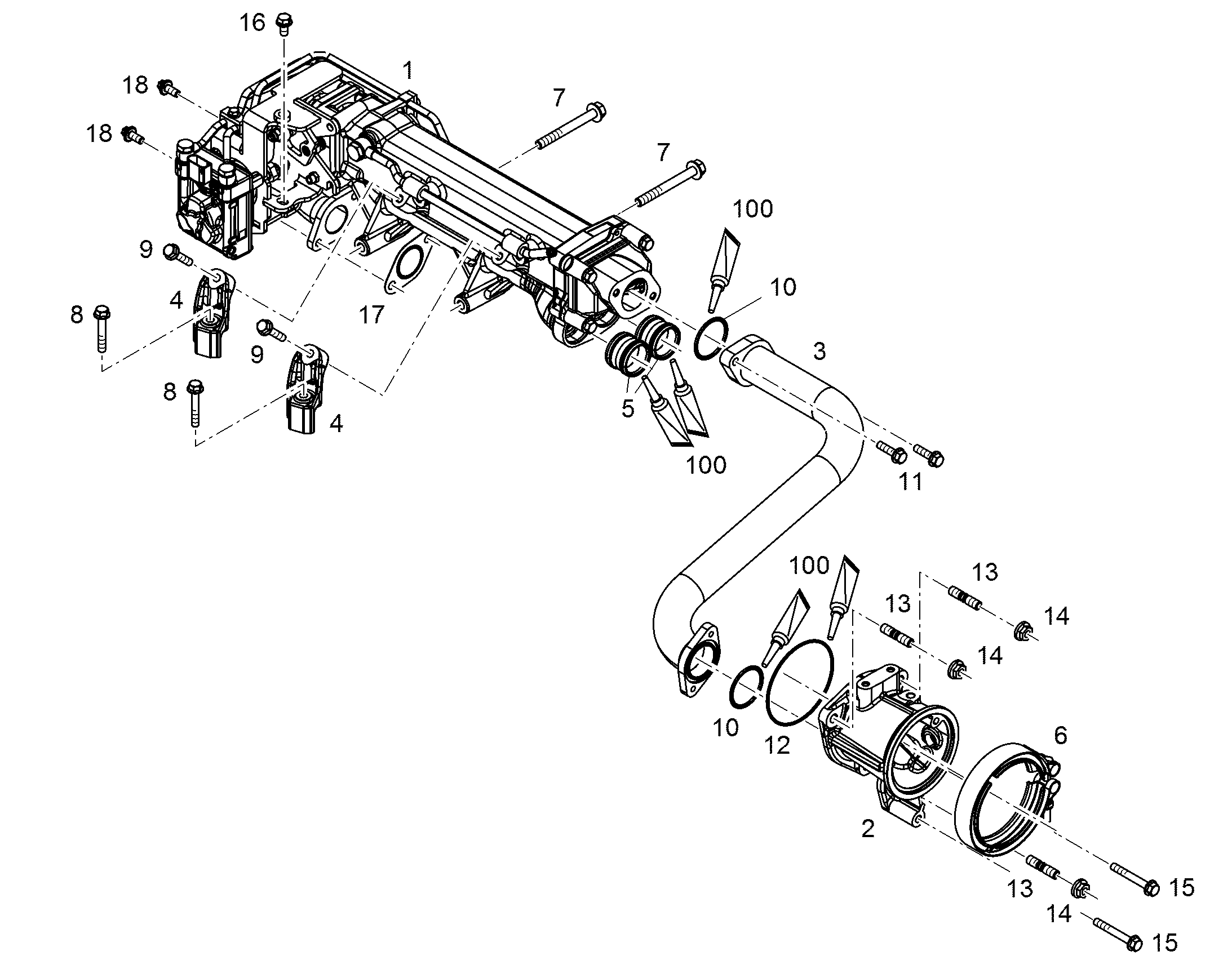 РЕЦИРКУЛЯЦИЯ ОГ СОБРАНА 12414866 LIEBHERR