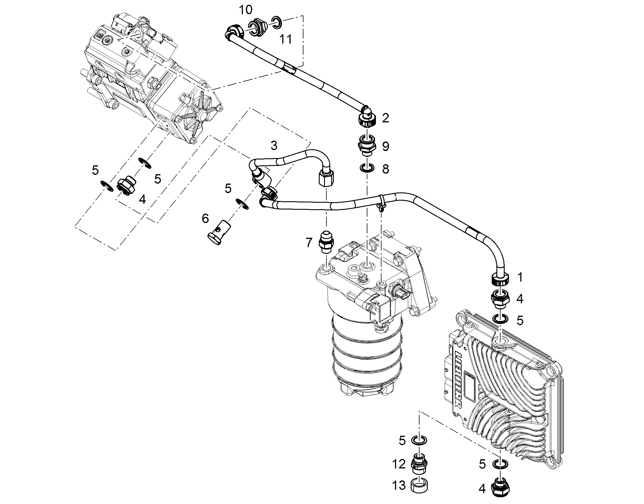ТОПЛИВОПРОВОД 13X1,5 11394765 LIEBHERR
