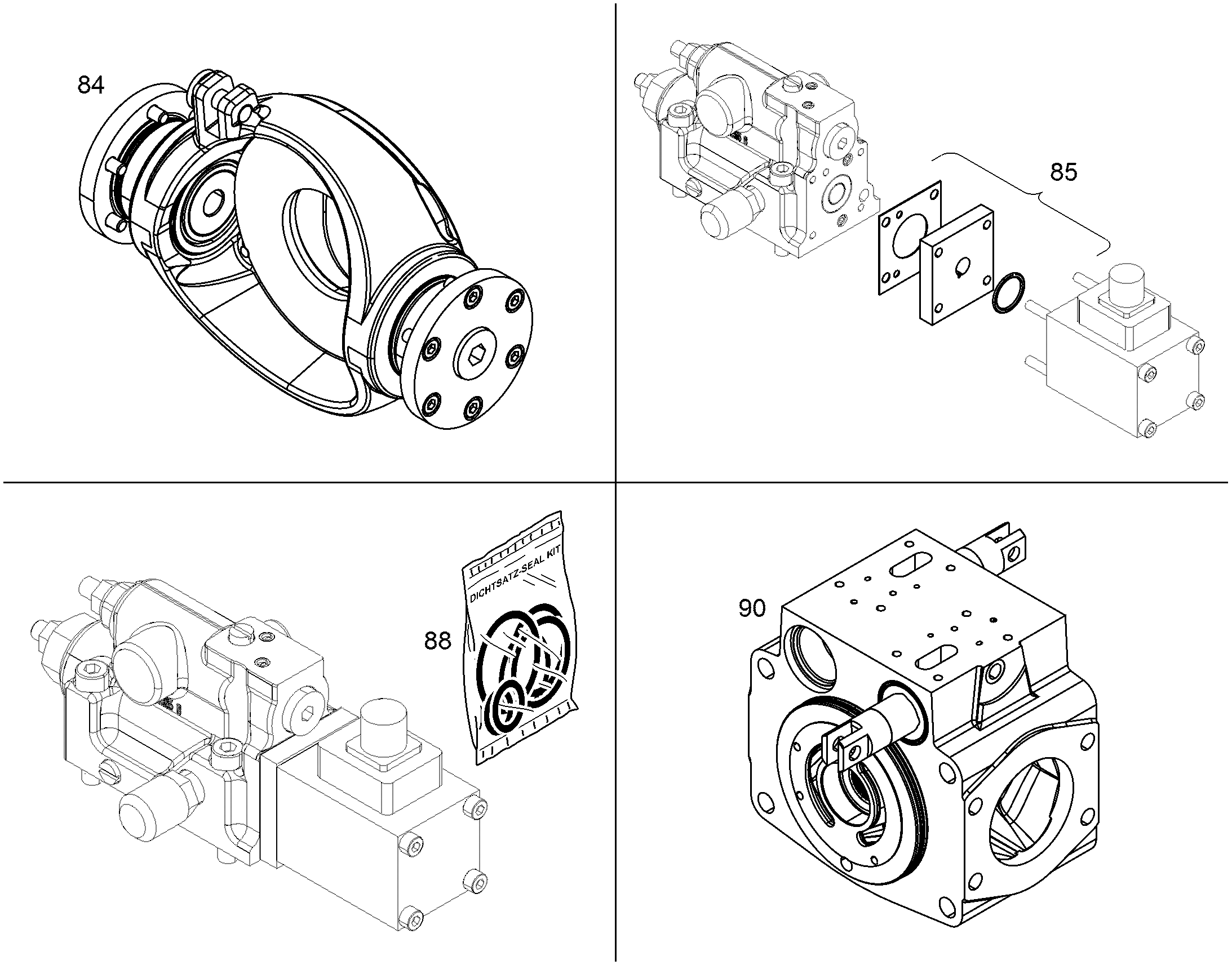 РЕМКОМЛЕКТ,КОРПУС ПОДСОЕДИНЕНИ NG 140-150 9889837 LIEBHERR