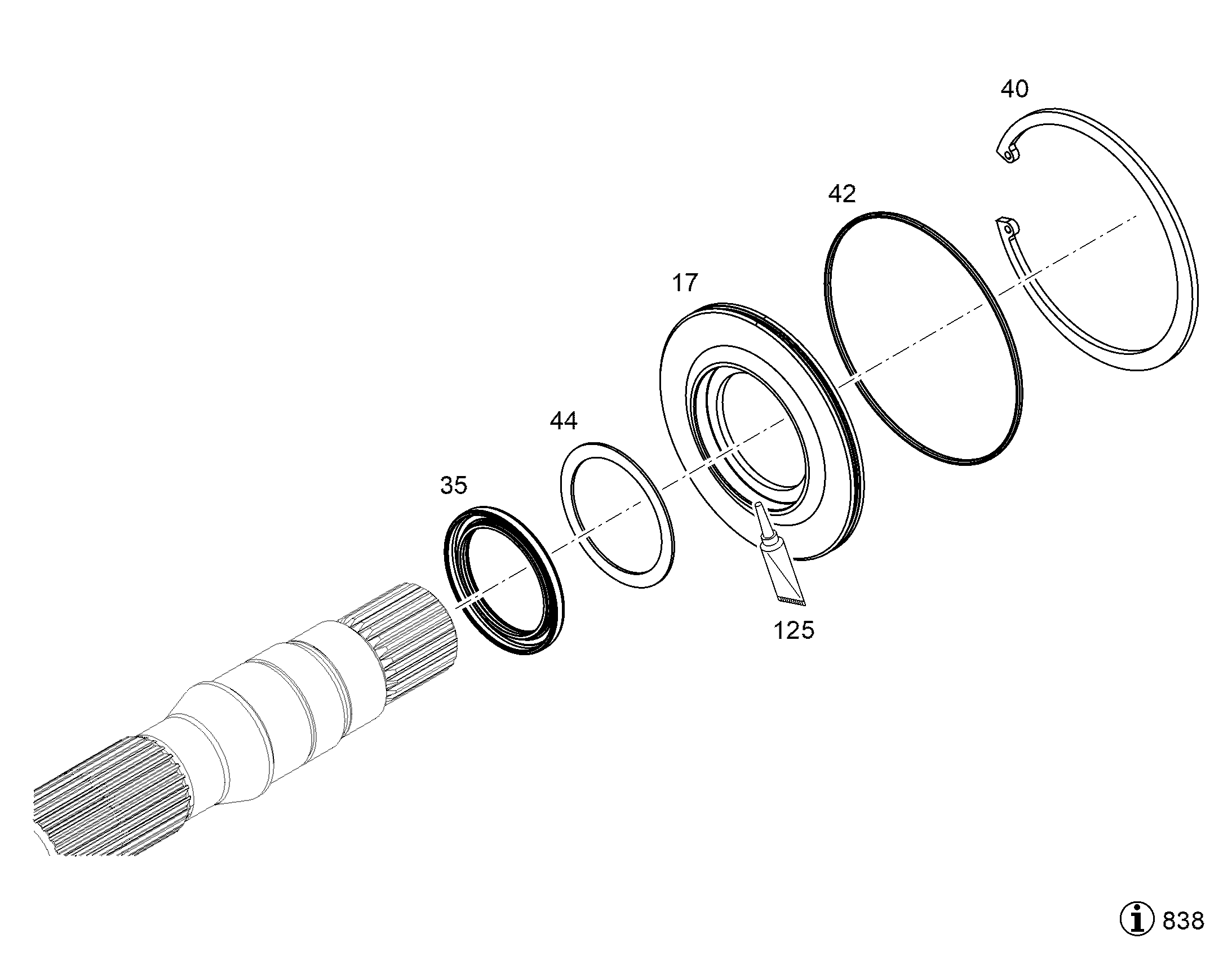 КОЛЬЦО ЗАПОРНОЕ NG 215 (D) 12802760 LIEBHERR