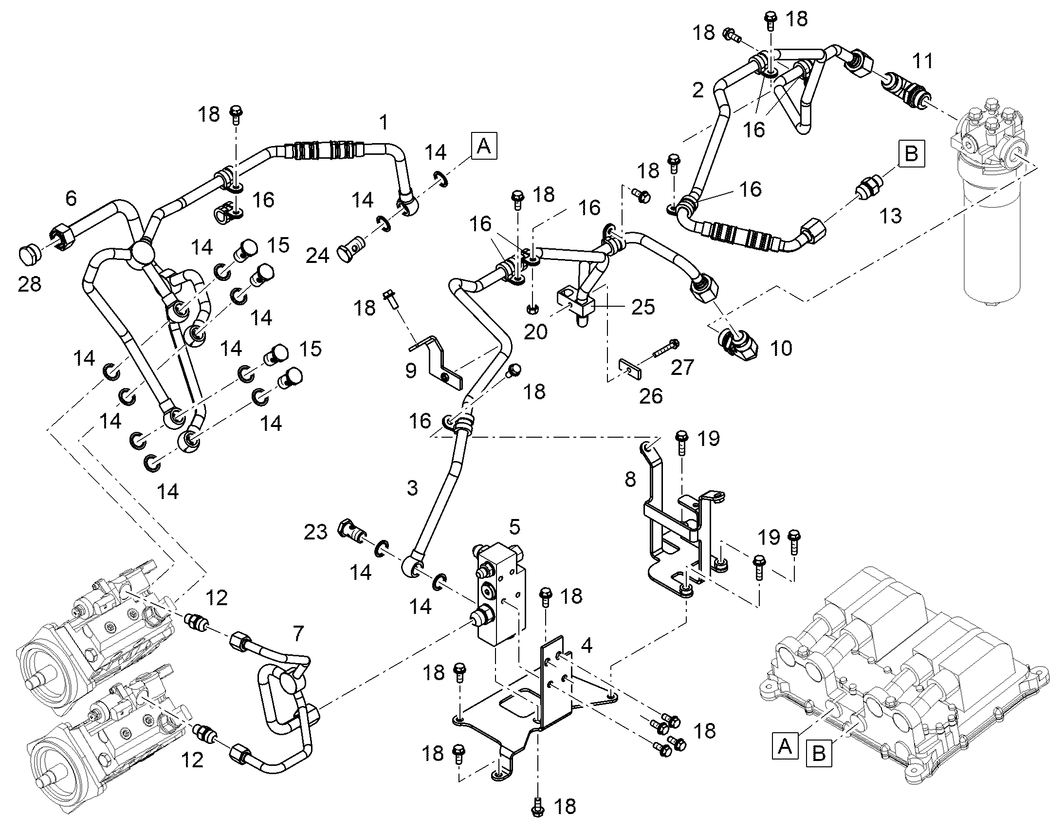 ТОПЛИВОПРОВОД 12457705 LIEBHERR