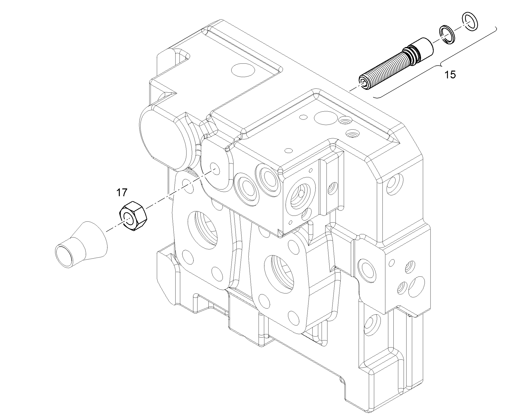 LIMIT STOP SCREW PRE-ASS. M12X47,8X8 11370405 LIEBHERR