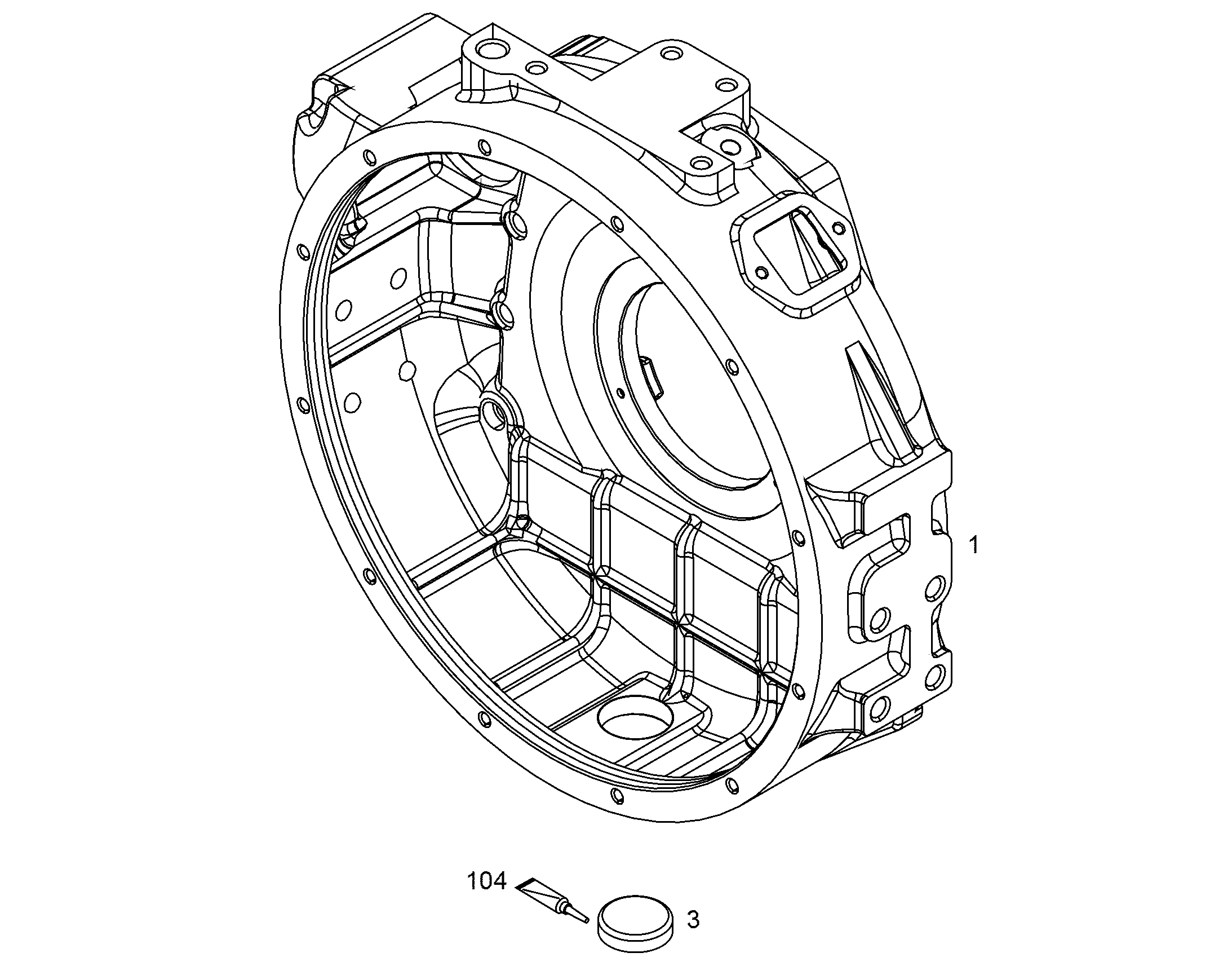 КОРПУС МАХОВИКА SAE 2 9273357 LIEBHERR