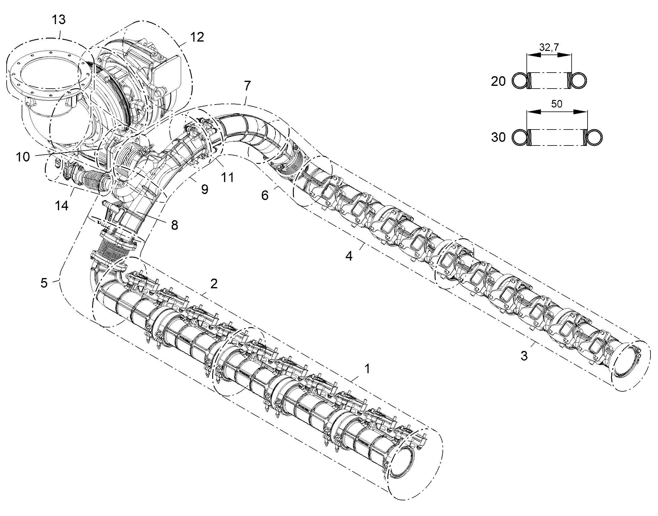 ИЗОЛЯЦИЯ ГАЗООТВОДА 12813540 LIEBHERR
