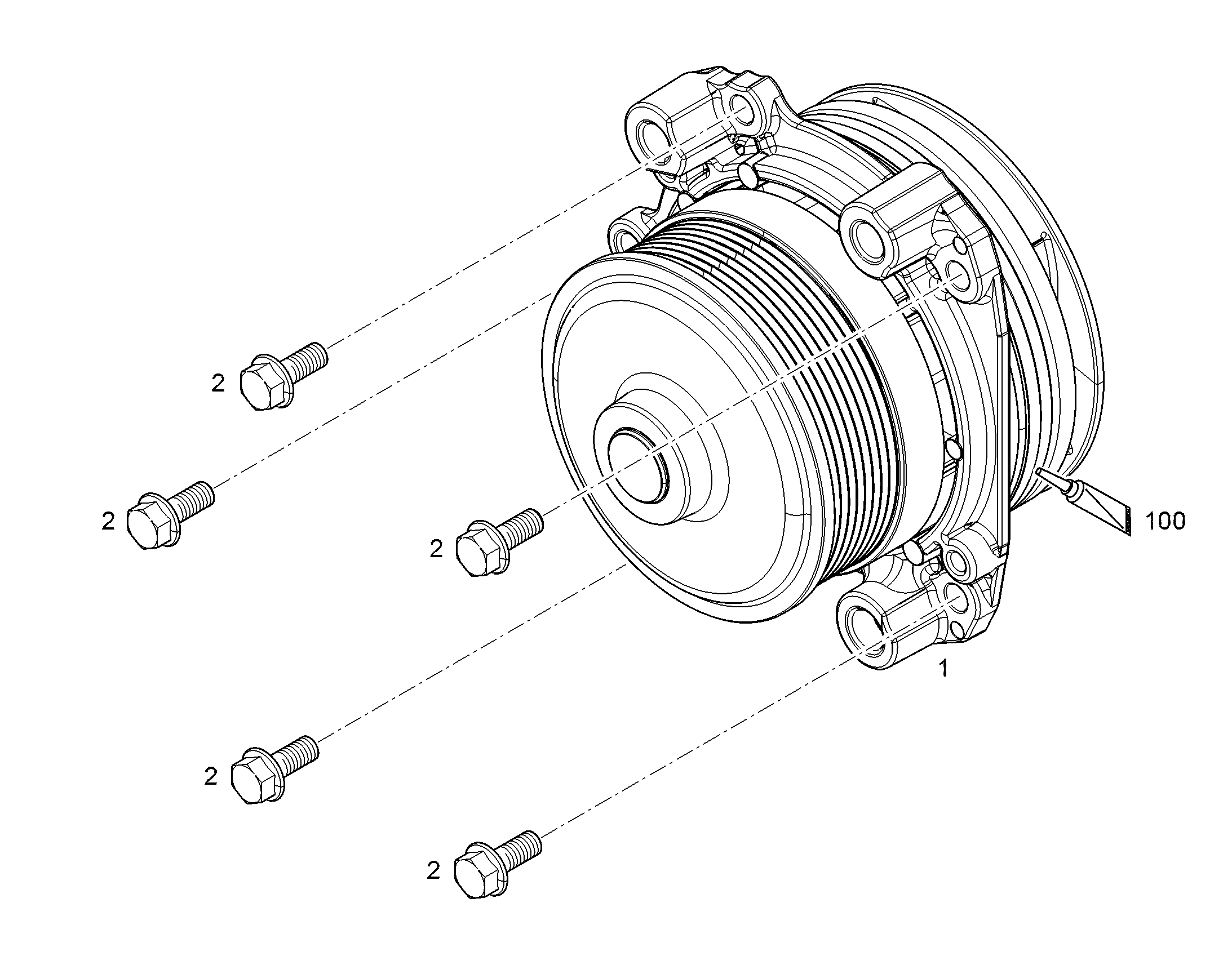 ВОДЯНАЯ ПОМПА В СБОРЕ 12863024 LIEBHERR