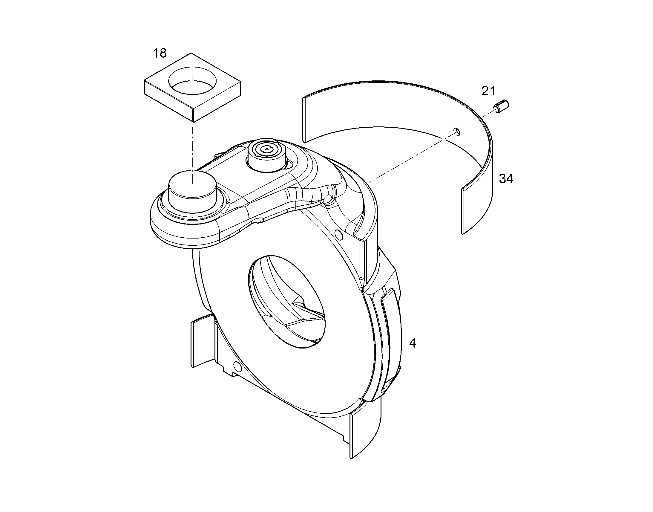 SWING ROCKER PRE-ASSEMBLY NG 280 (D) 12834764 LIEBHERR