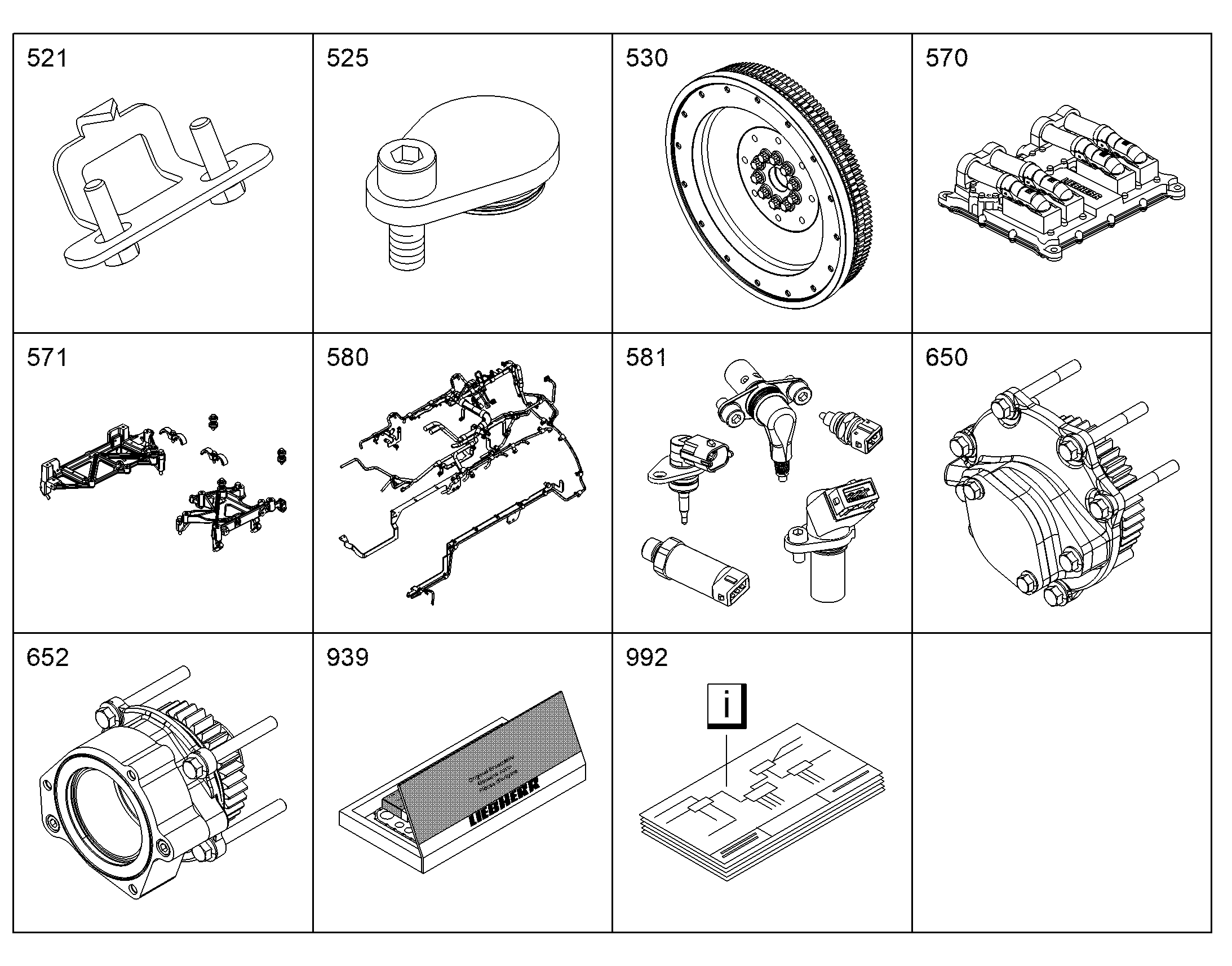 ЭЛЕКТРИКА ДВИГАТЕЛЯ D9508 A7 12868152 LIEBHERR