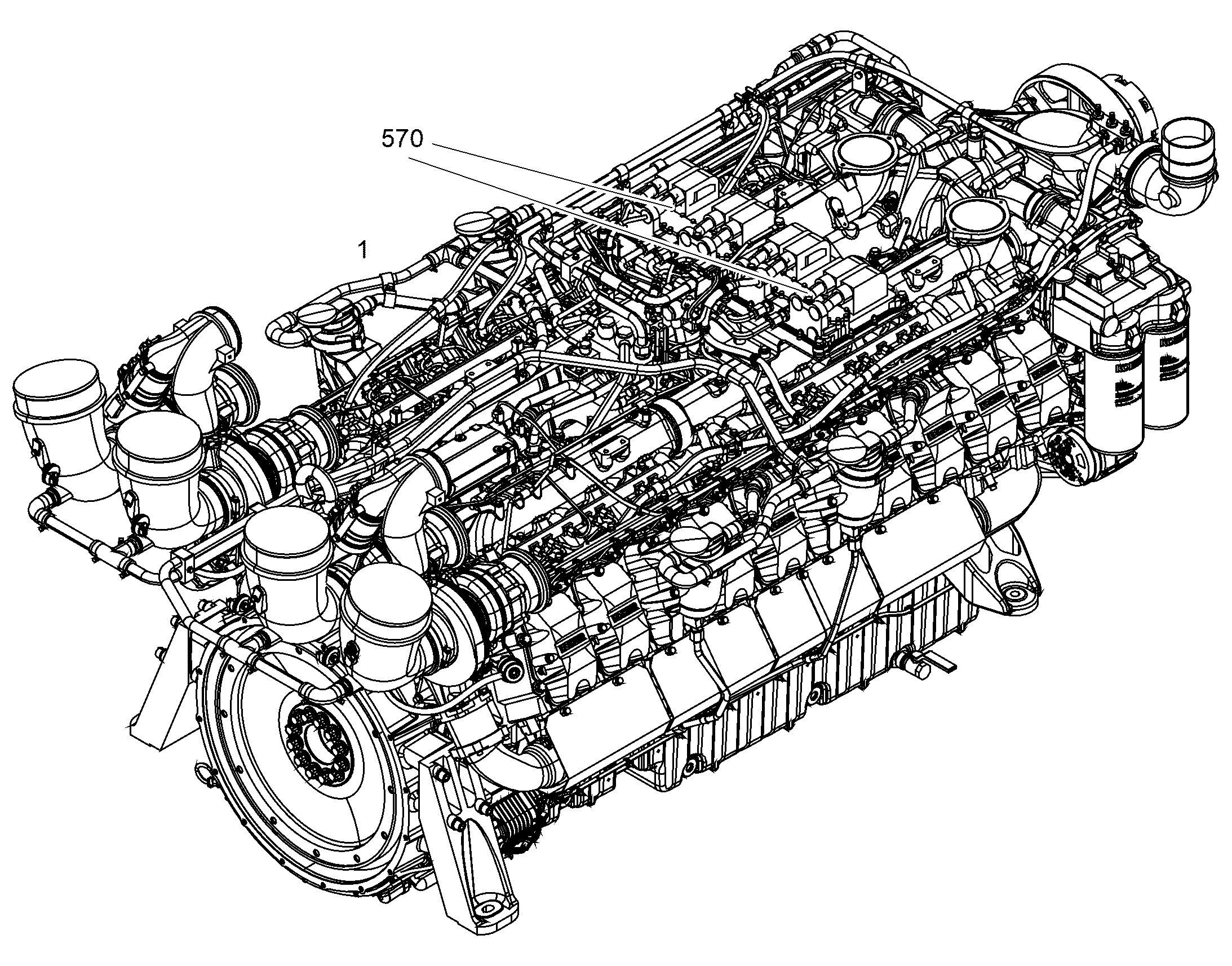 DIESEL ENGINE CONFIDENTIAL D9620 A7-00 1910 kW 11349507 LIEBHERR