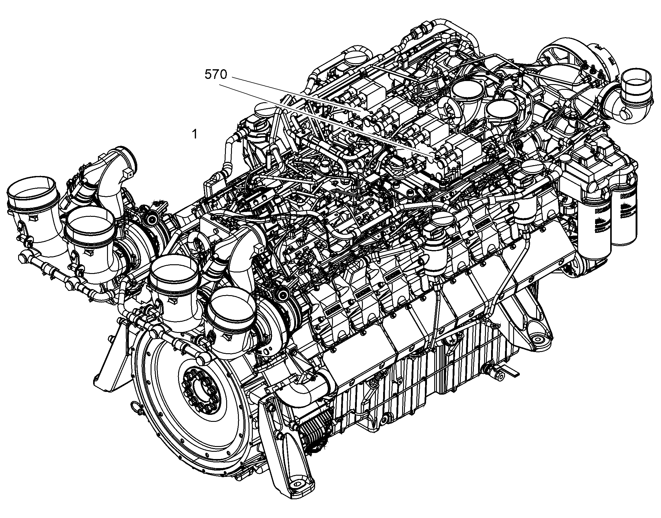 DIESEL ENGINE CONFIDENTIAL D9616 A7-00 1450 kW 12428227 LIEBHERR