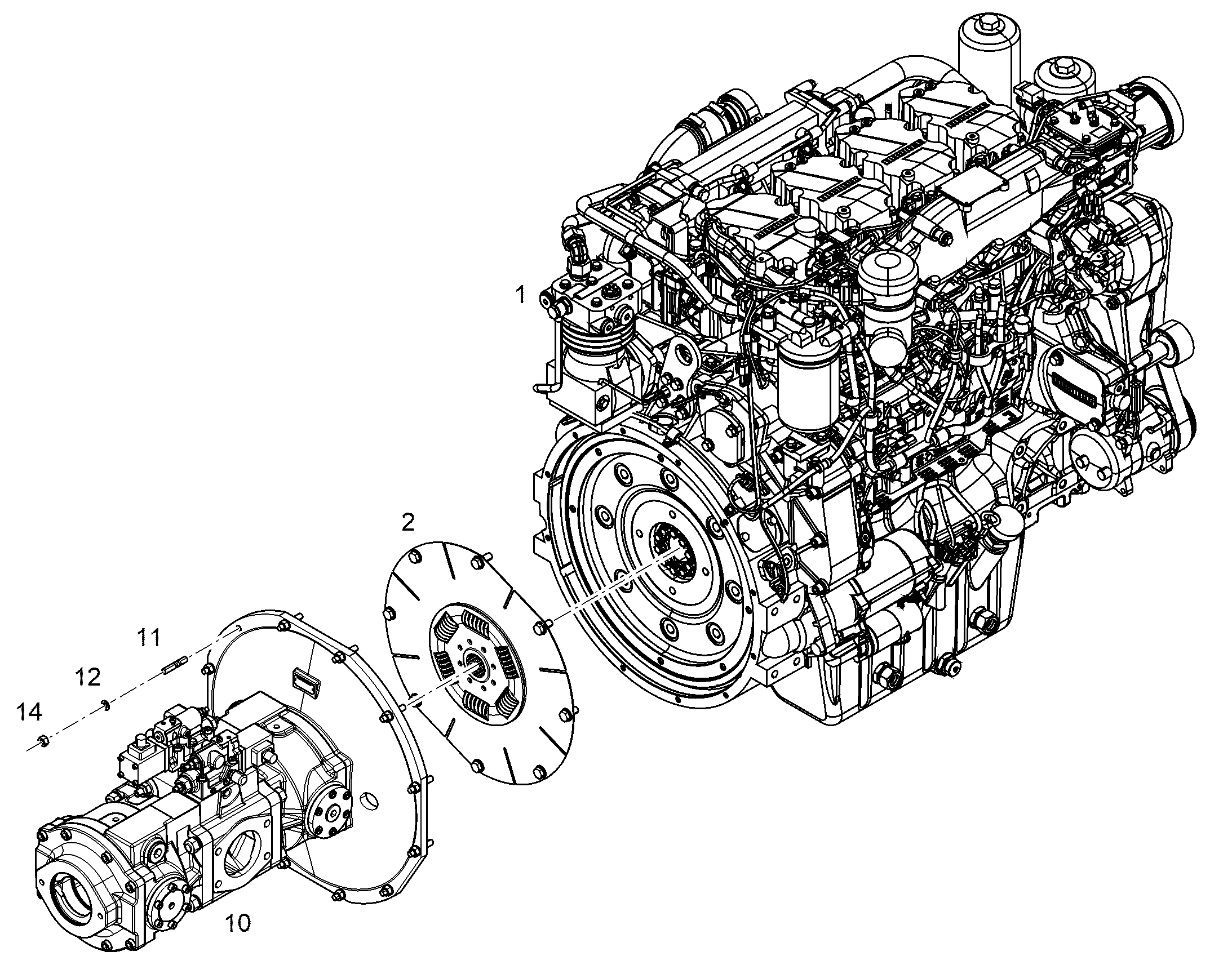 ДВИГАТЕЛЬ ДИЗЕЛЬНЫЙ D944 A7-03 230 kW 12856890 LIEBHERR